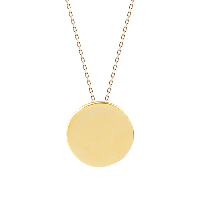 Collar de Plata de Ley 925 acabado en oro amarillo de 18K - Circle