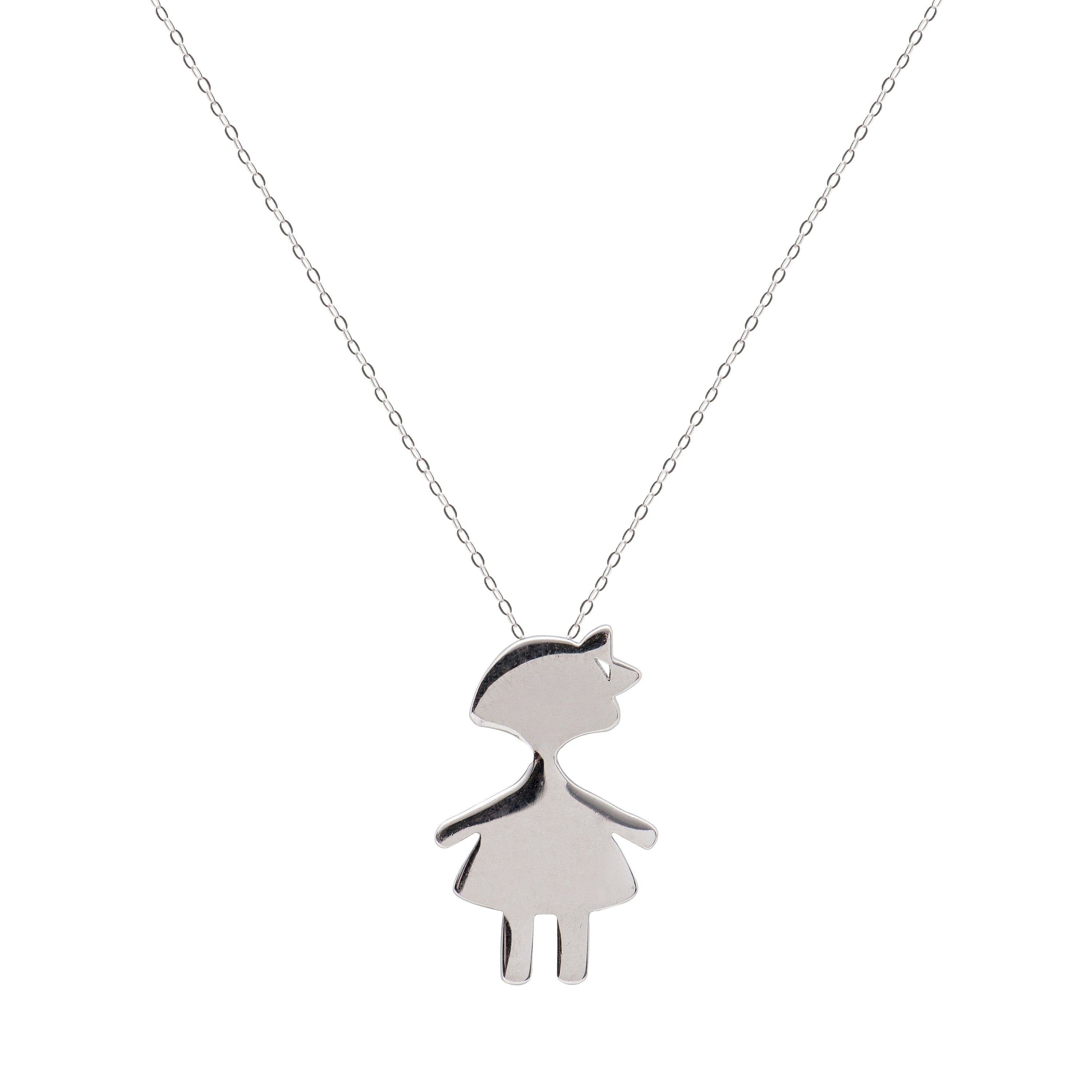 Collar de Plata de Ley 925 acabado en rodio - Niña