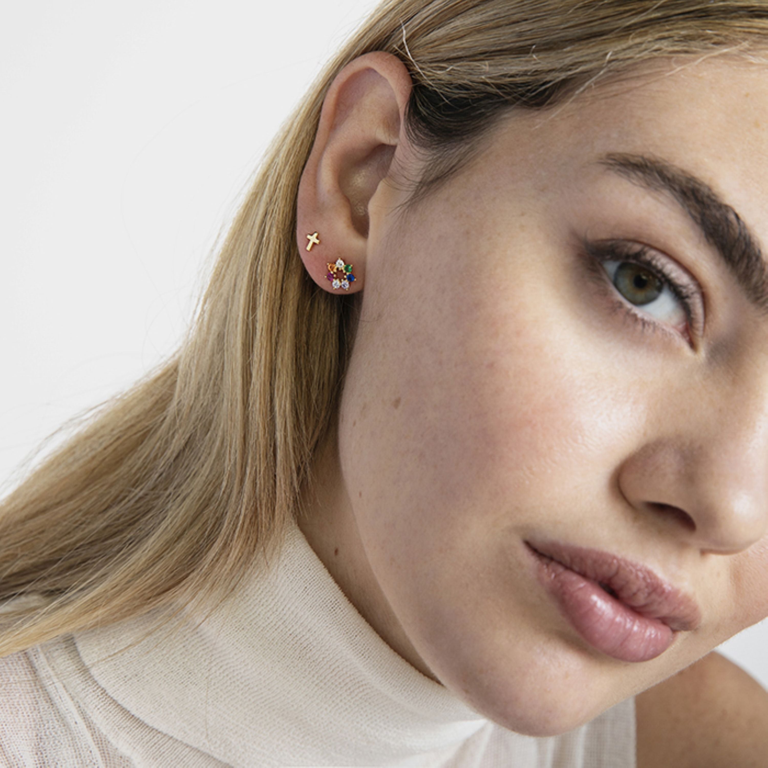 Piercing in Argento Sterling 925 finitura in oro giallo 18K - Trira