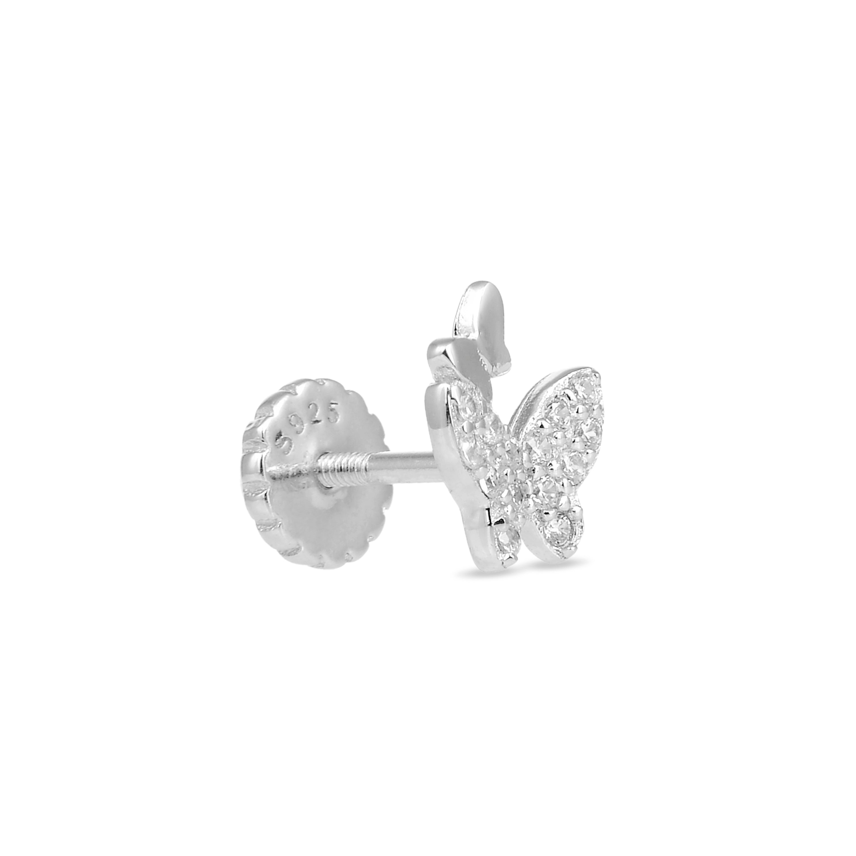 Piercing in Argento Sterling 925 con Zirconia Cubica brillante finitura in rodio - Lanin