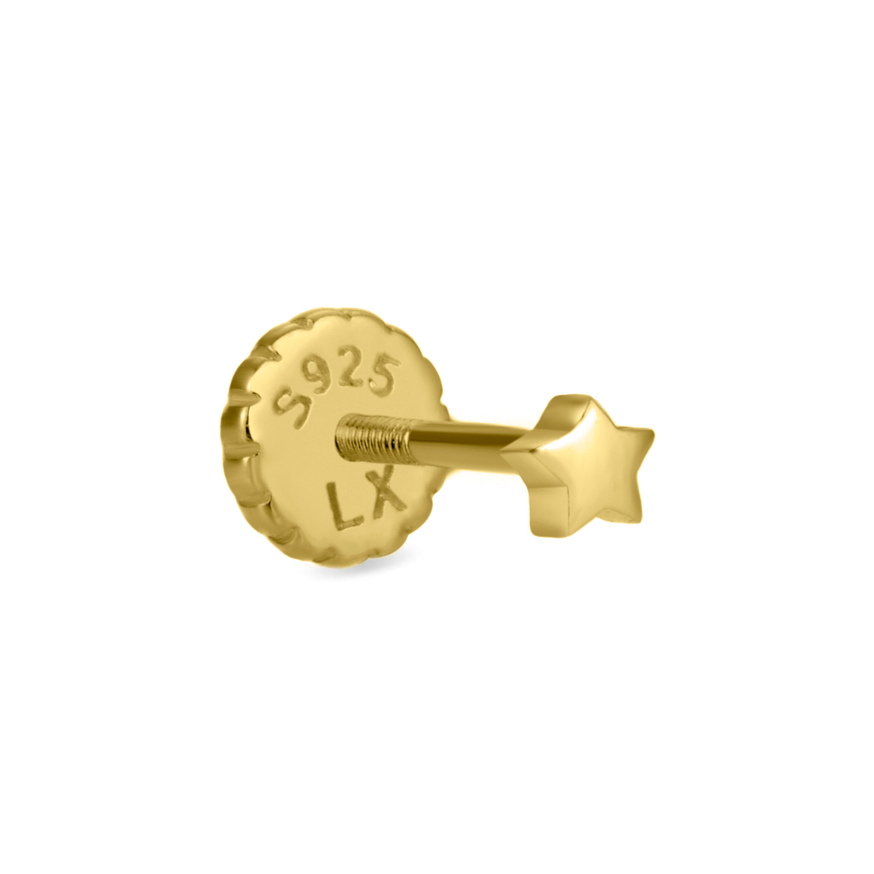 Piercing in Argento Sterling 925 finitura in oro giallo 18K - Mapu