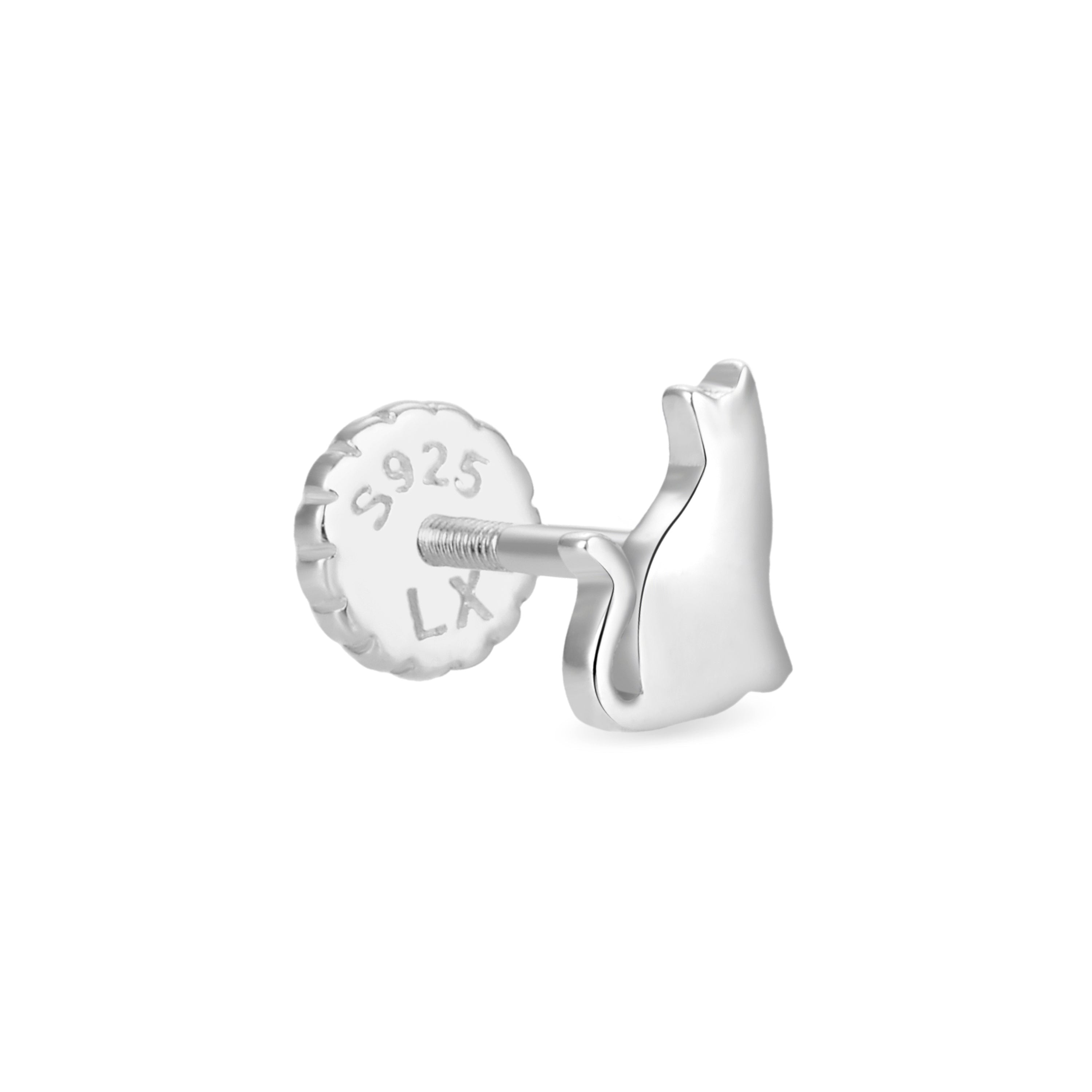 Sterling Silber 925 Piercing mit Rhodium-Finish - Iss