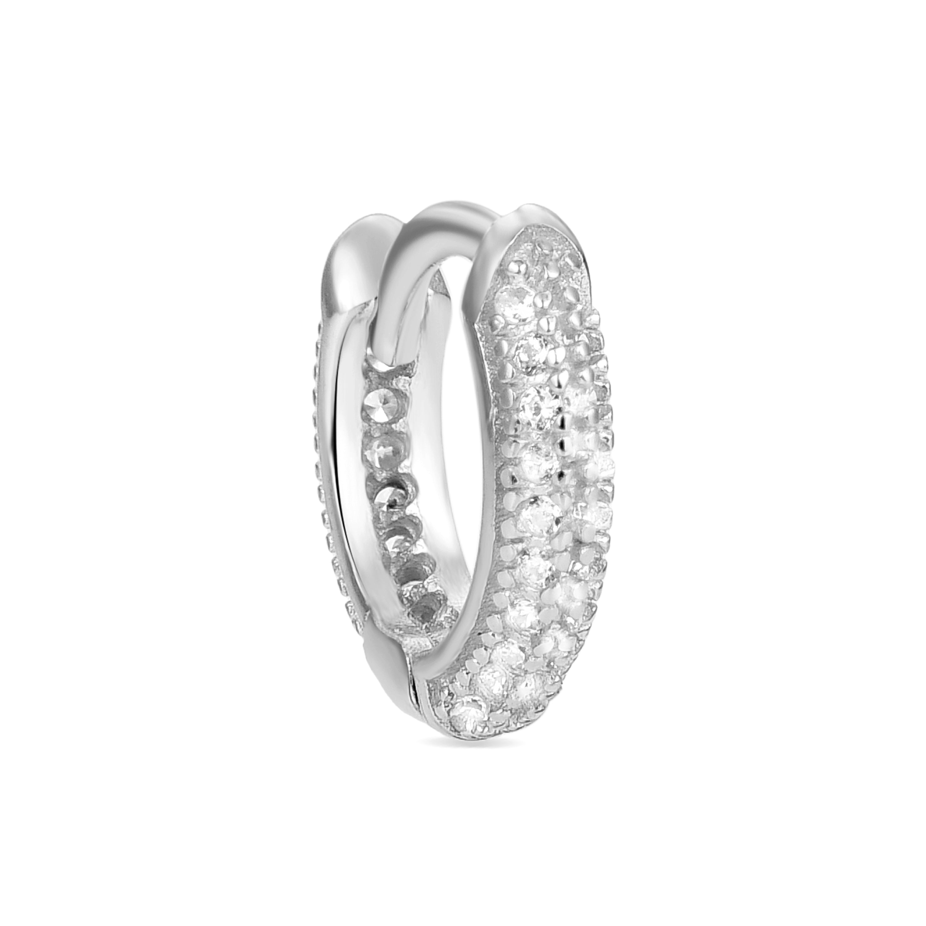 Piercing in Argento Sterling 925 con Zirconia Cubica brillante finitura in rodio - Tay