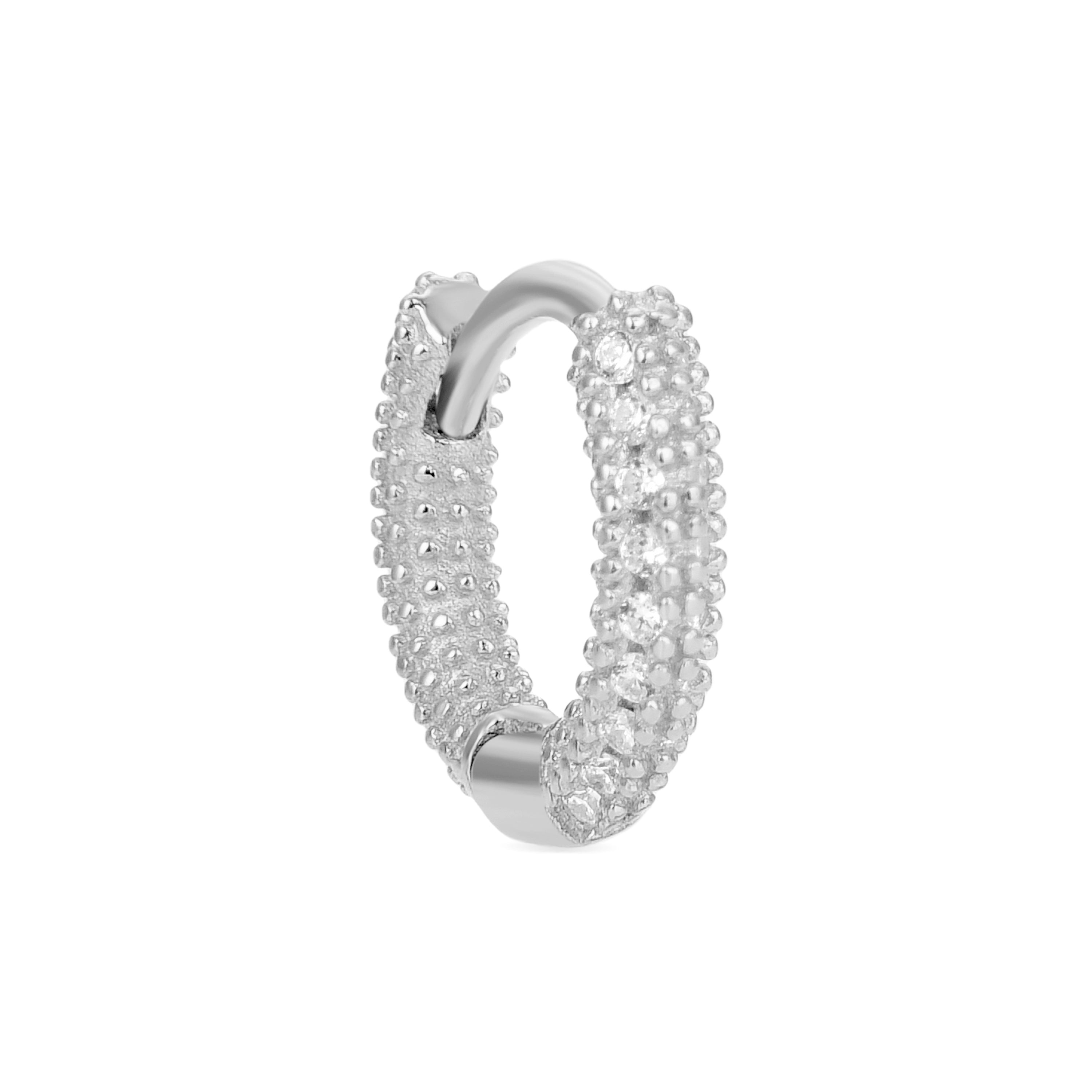 Piercing in Argento Sterling 925 con Zirconia Cubica brillante finitura in rodio - Zulyt