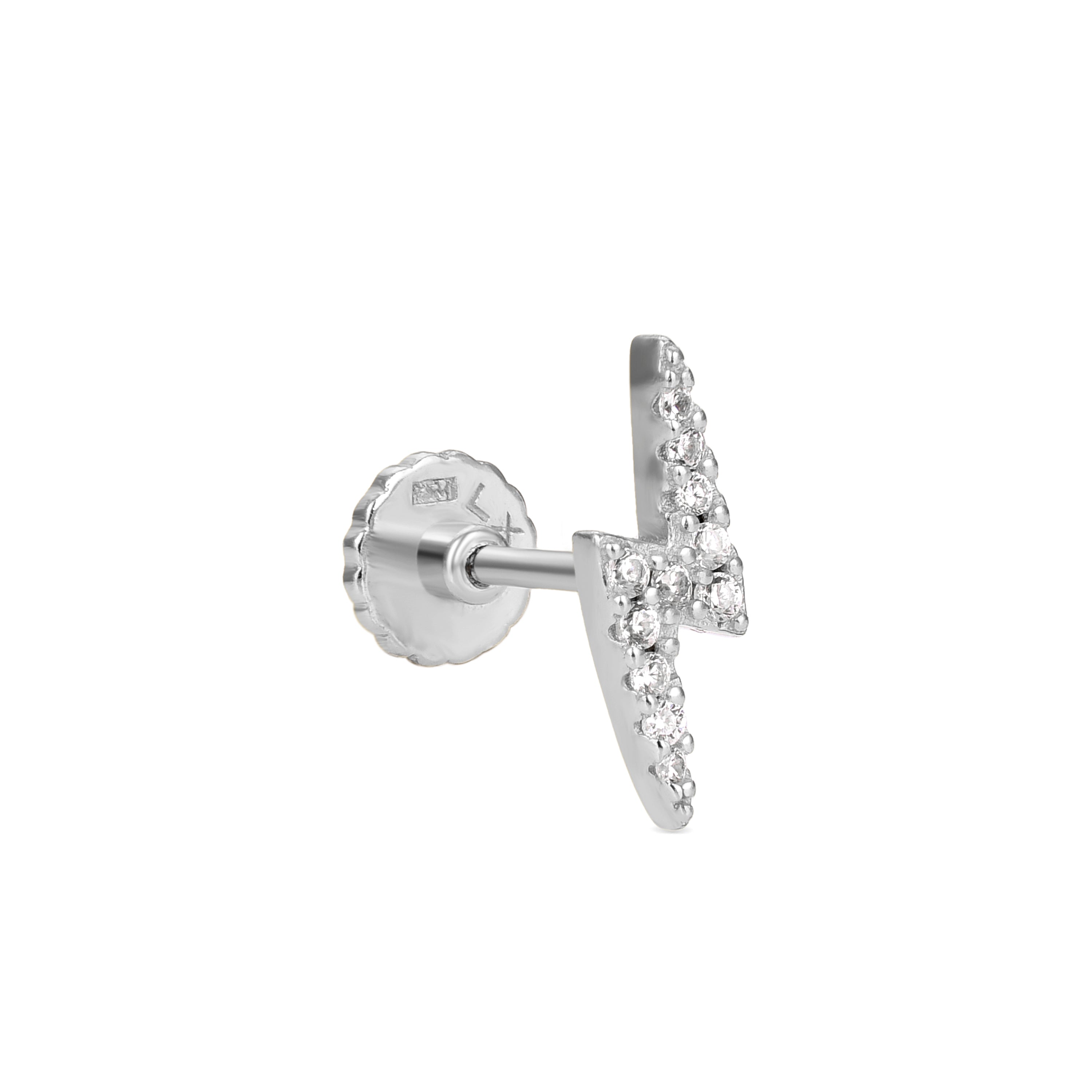 Piercing in Argento Sterling 925 con Zirconia Cubica brillante finitura in rodio - Linse