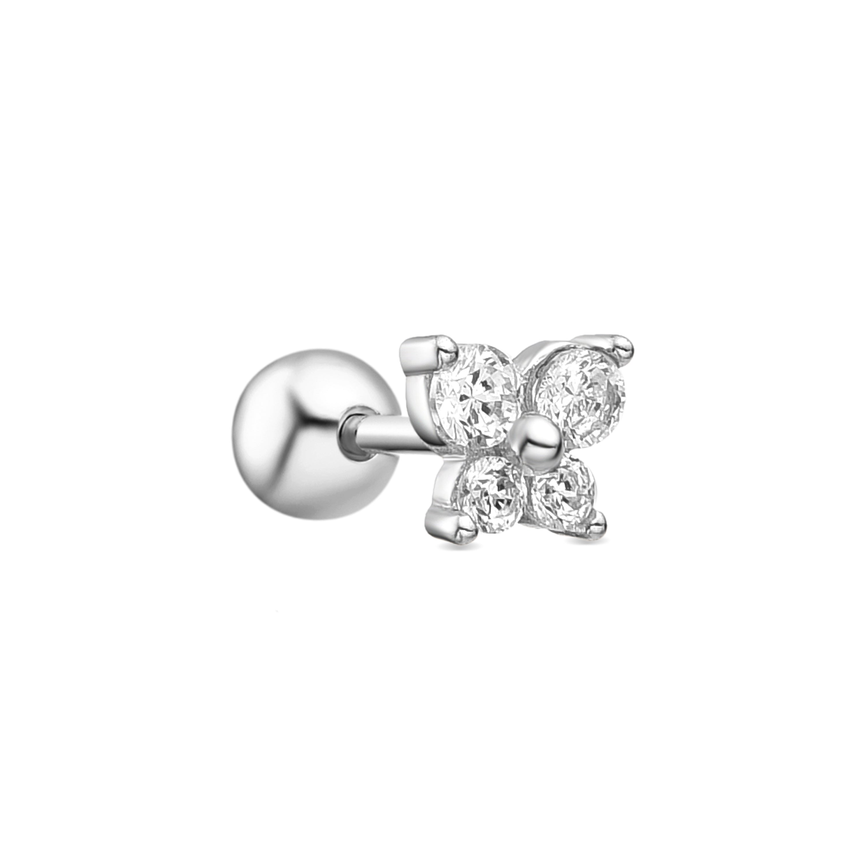Piercing in Argento Sterling 925 Finitura Rodio - Udra