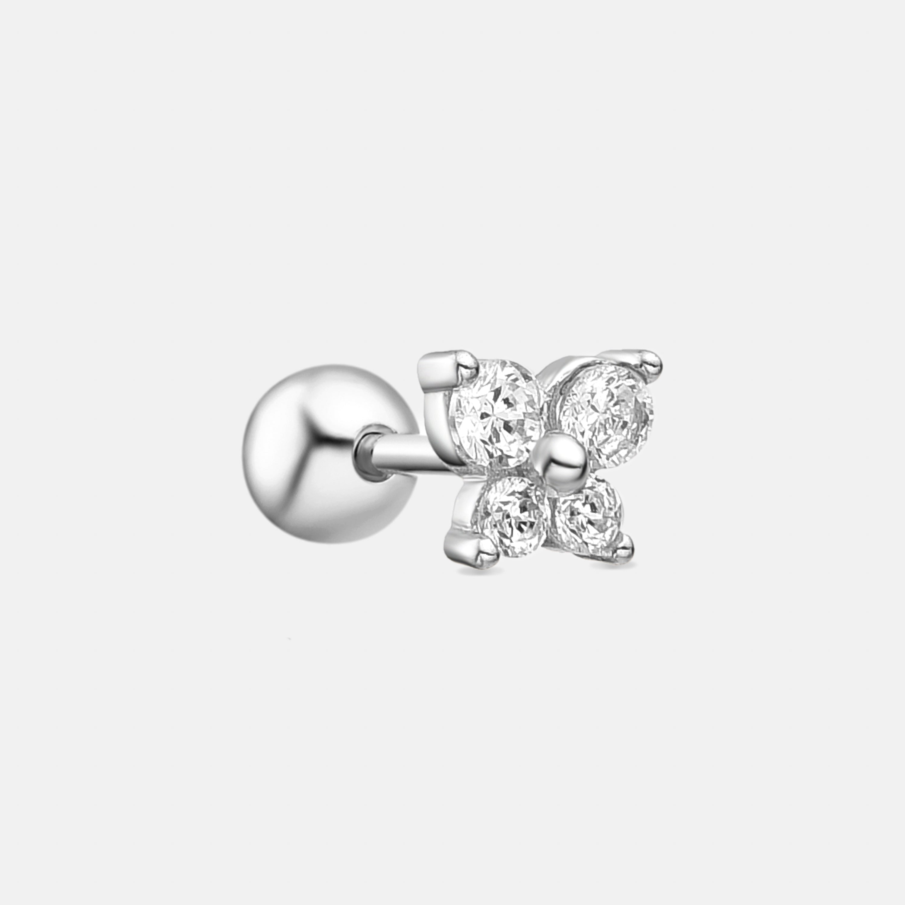 Piercing in Argento Sterling 925 Finitura Rodio - Udra