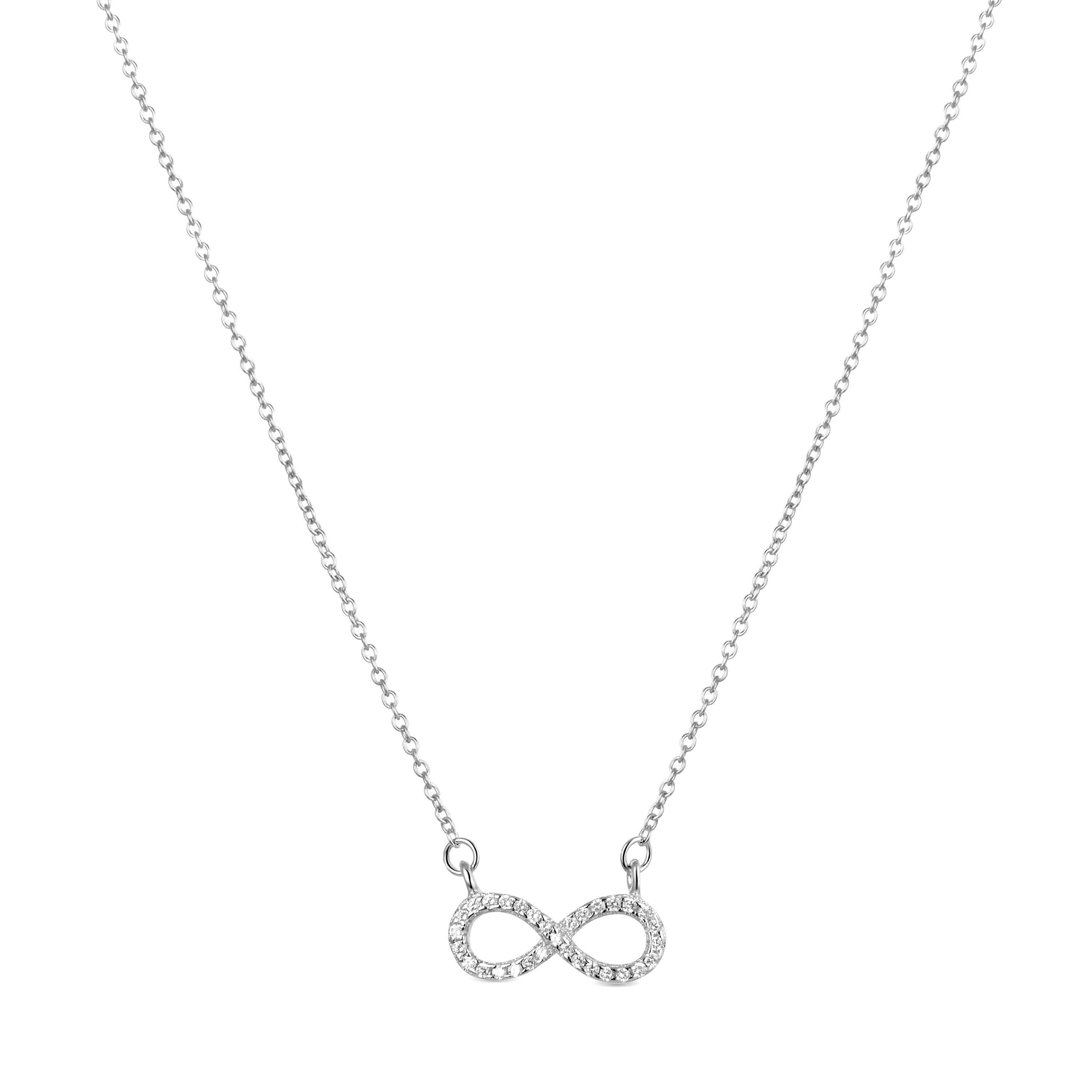 Collar de Plata de Ley 925 con Circonita Brillante acabado en rodio - Munthir