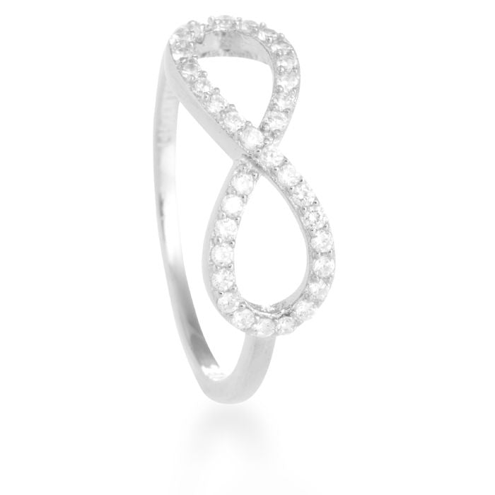 Anillo de Plata de Ley 925 con Circonita Brillante acabado en rodio - Munthir