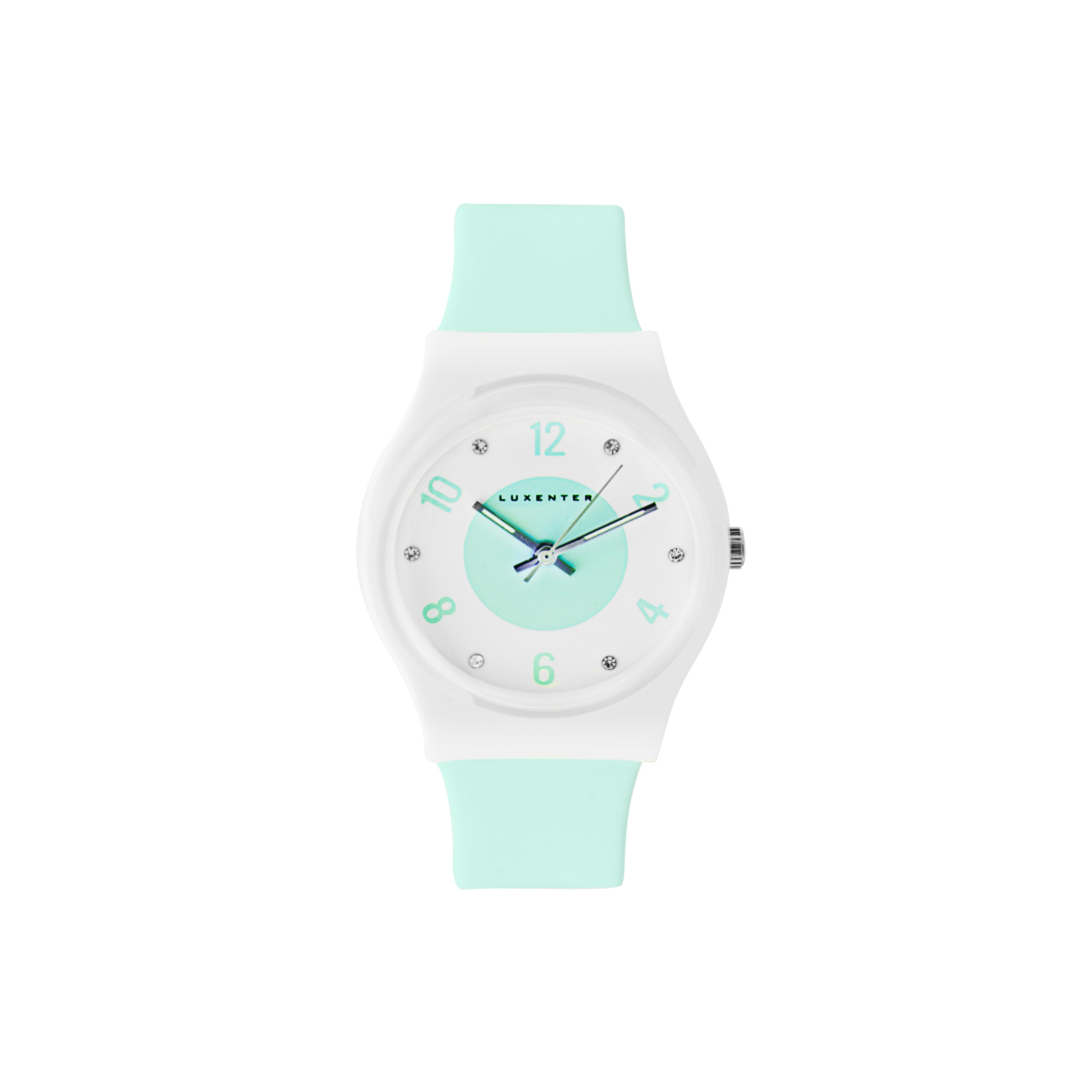 Reloj de Plástico Azul Celeste acabado en rodio - Khara