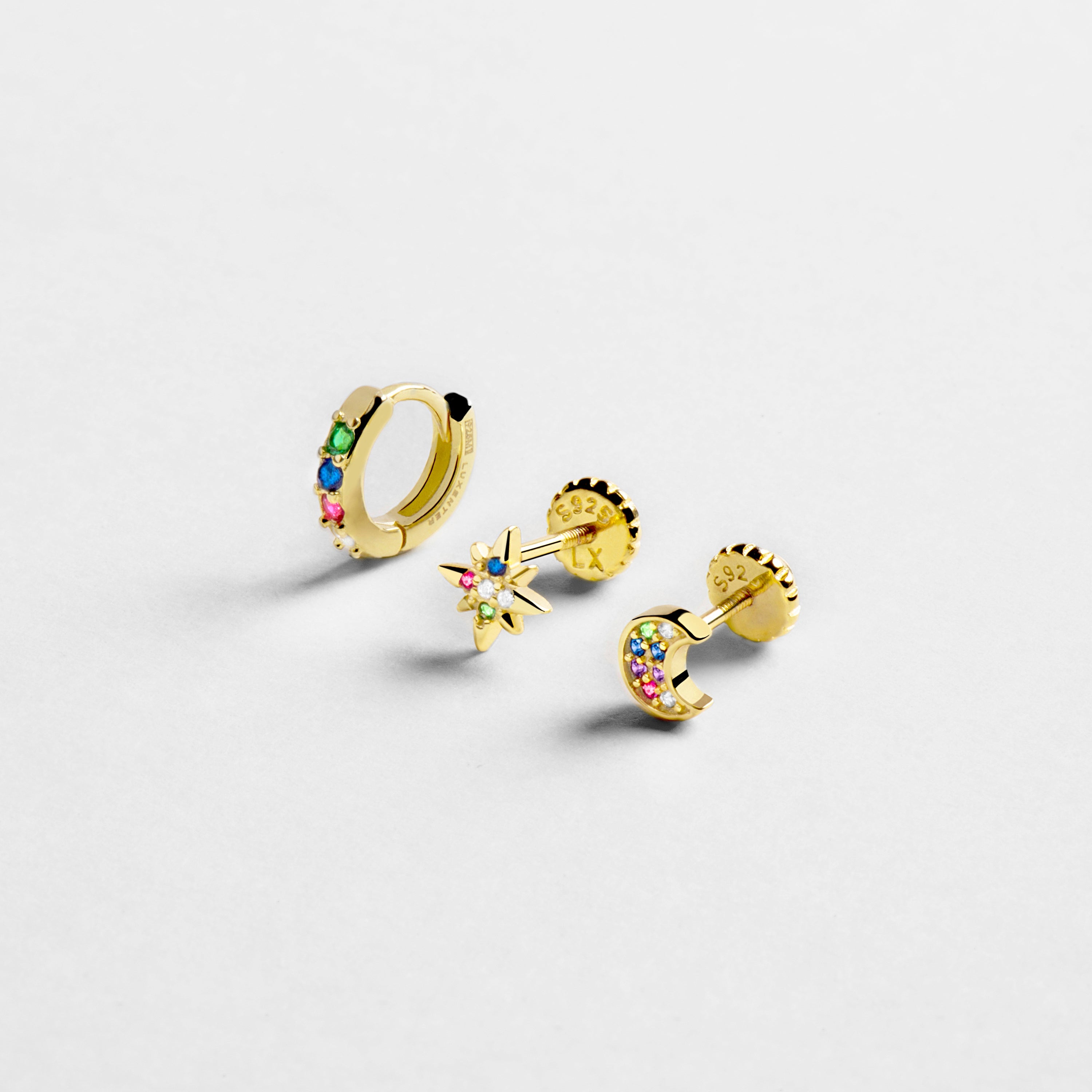 Set aus Piercings Zule, Waruan und Nali aus 925er Sterlingsilber