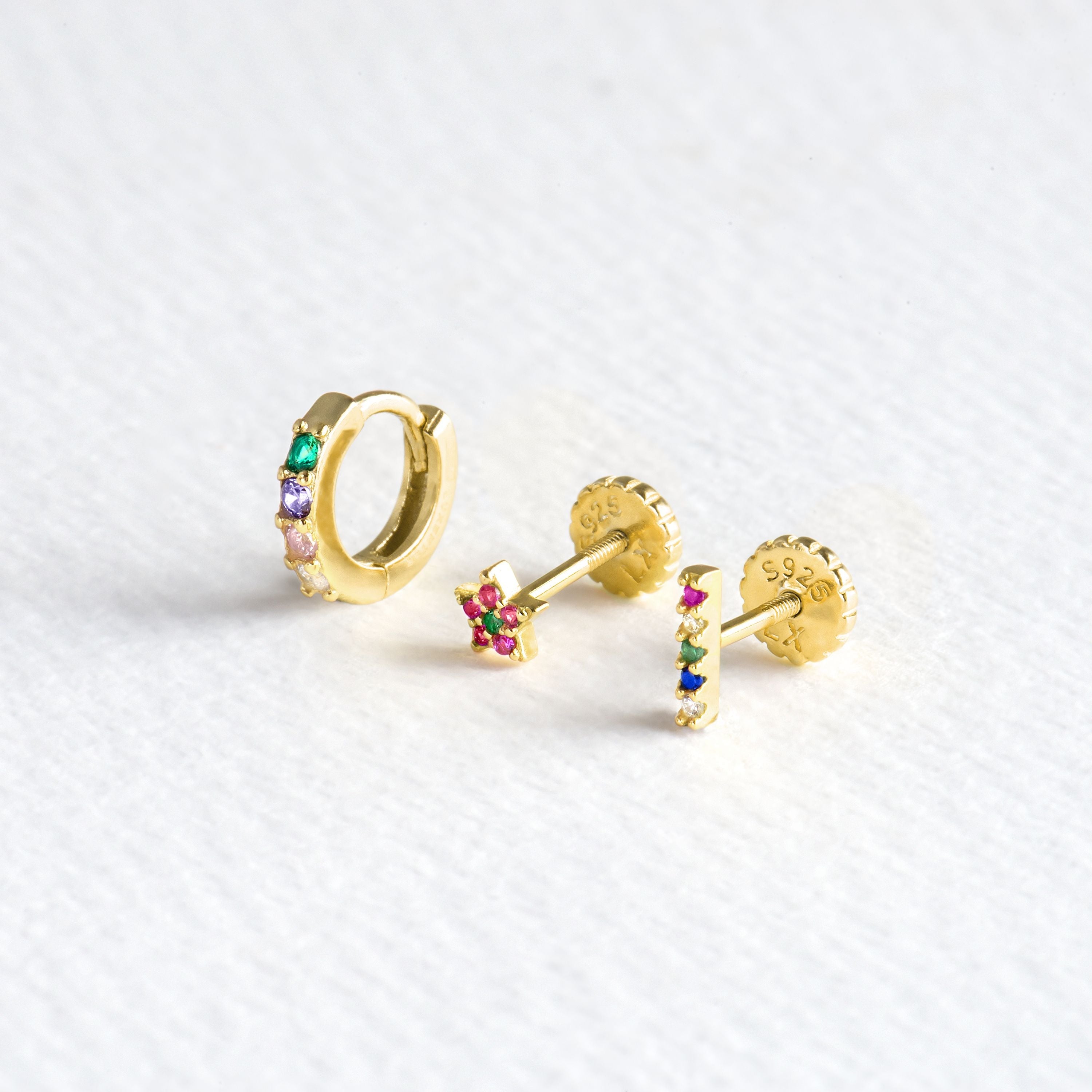 Set aus Piercings Tyulu, Ansung und Sonlow aus 925er Sterlingsilber