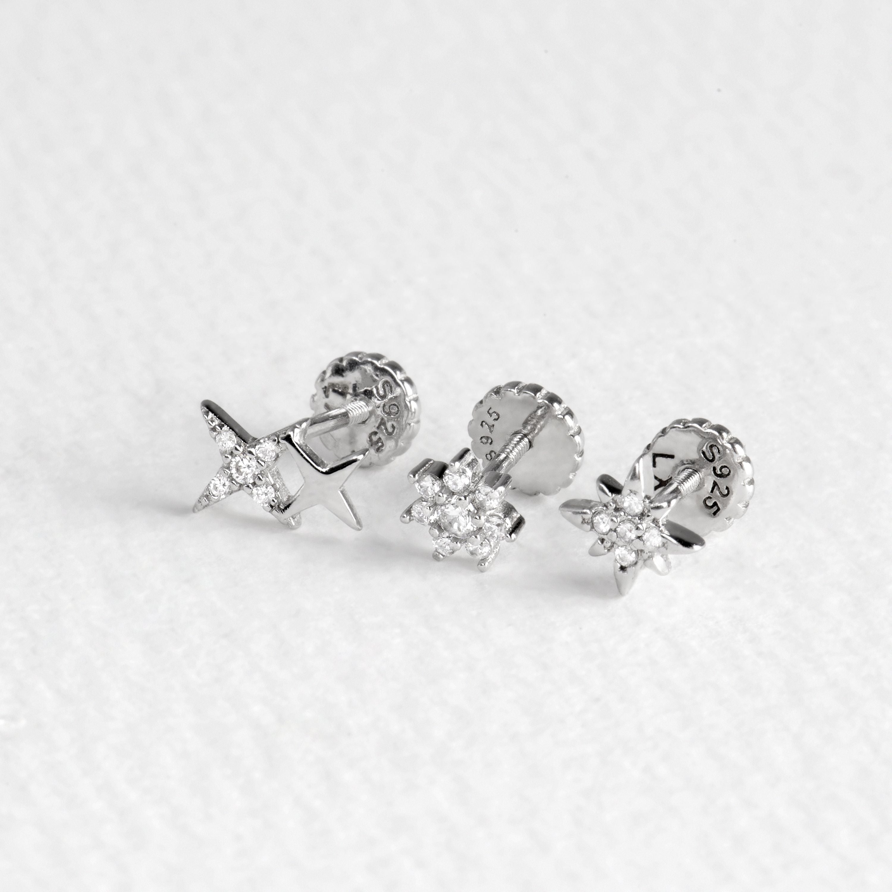 Set van Piercings Tingio, Terwise en Fanti van 925 Sterling Zilver