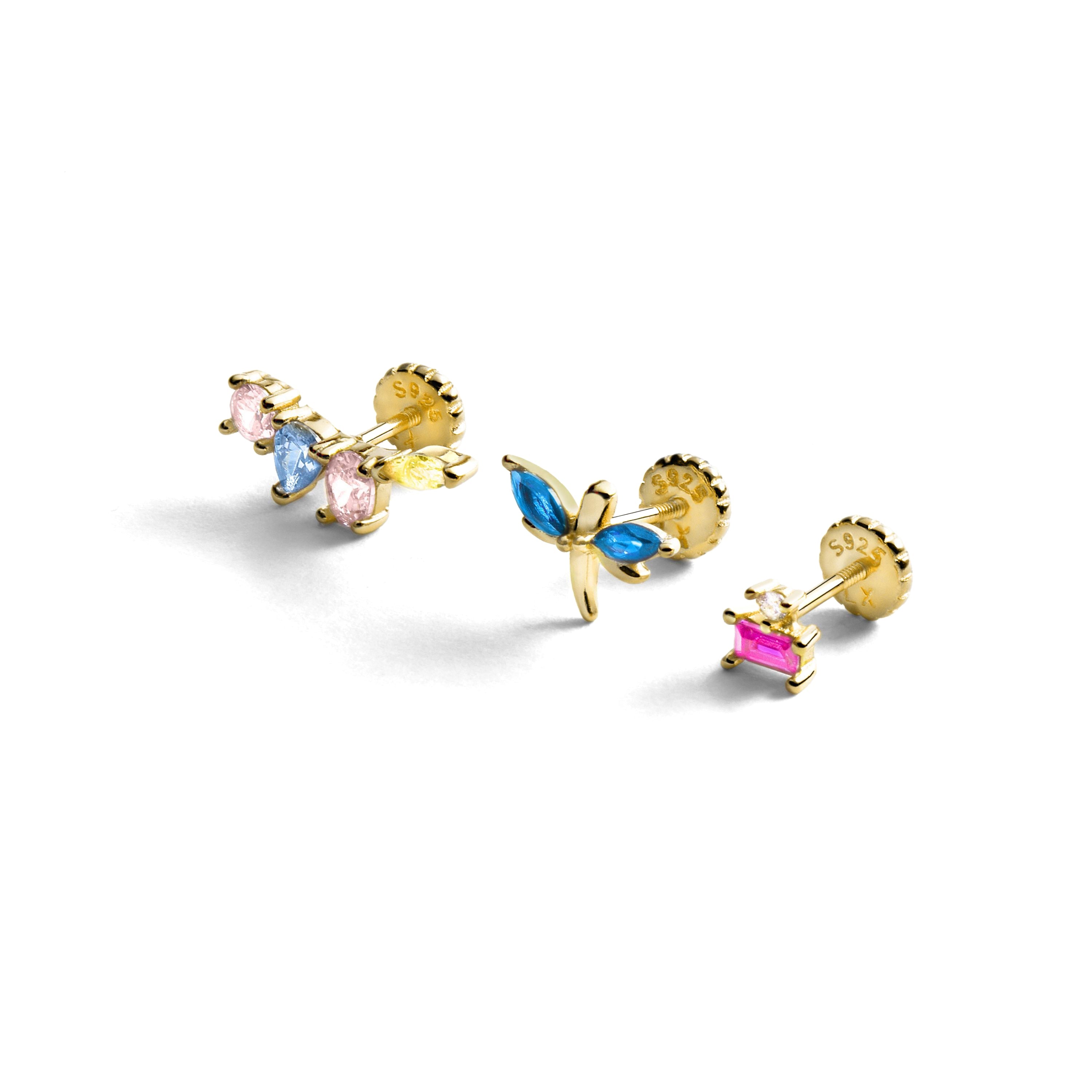 Set de Piercings Asre, Lejim y Kahiny de Plata de Ley 925