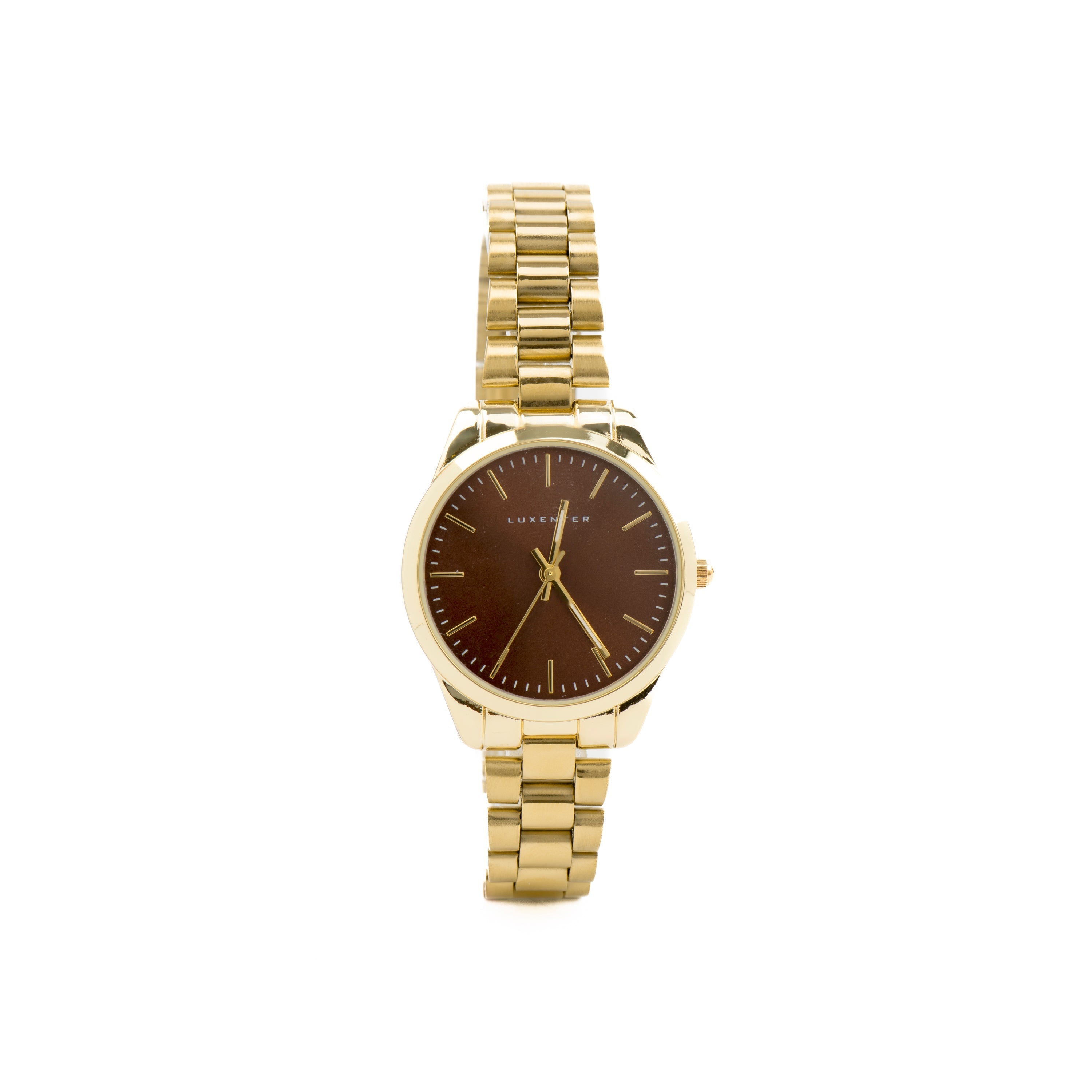 Reloj con Metalizado marrón acabado oro 18k - Verni