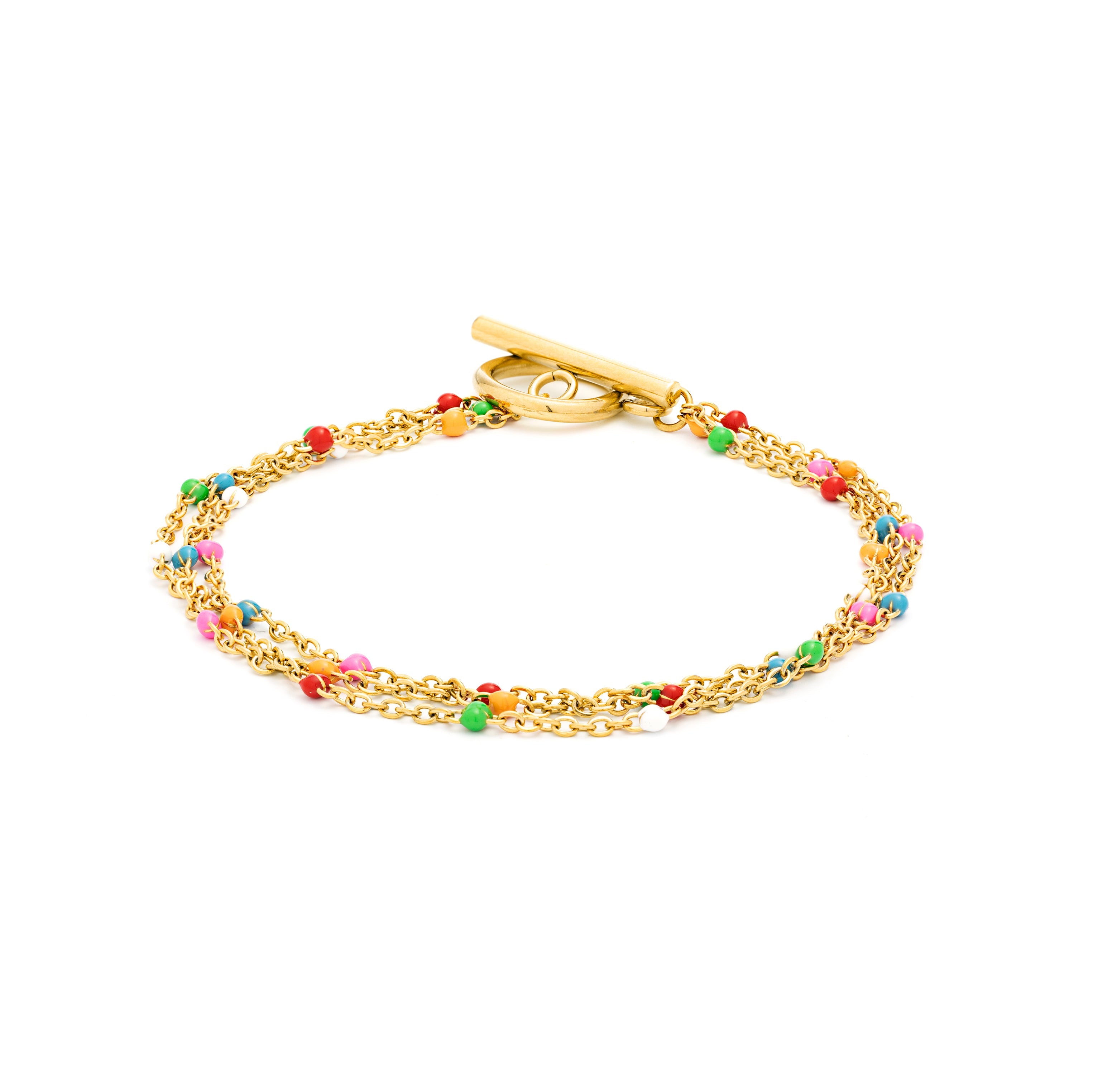 Pulsera acabada en oro amarillo 18K - Yao