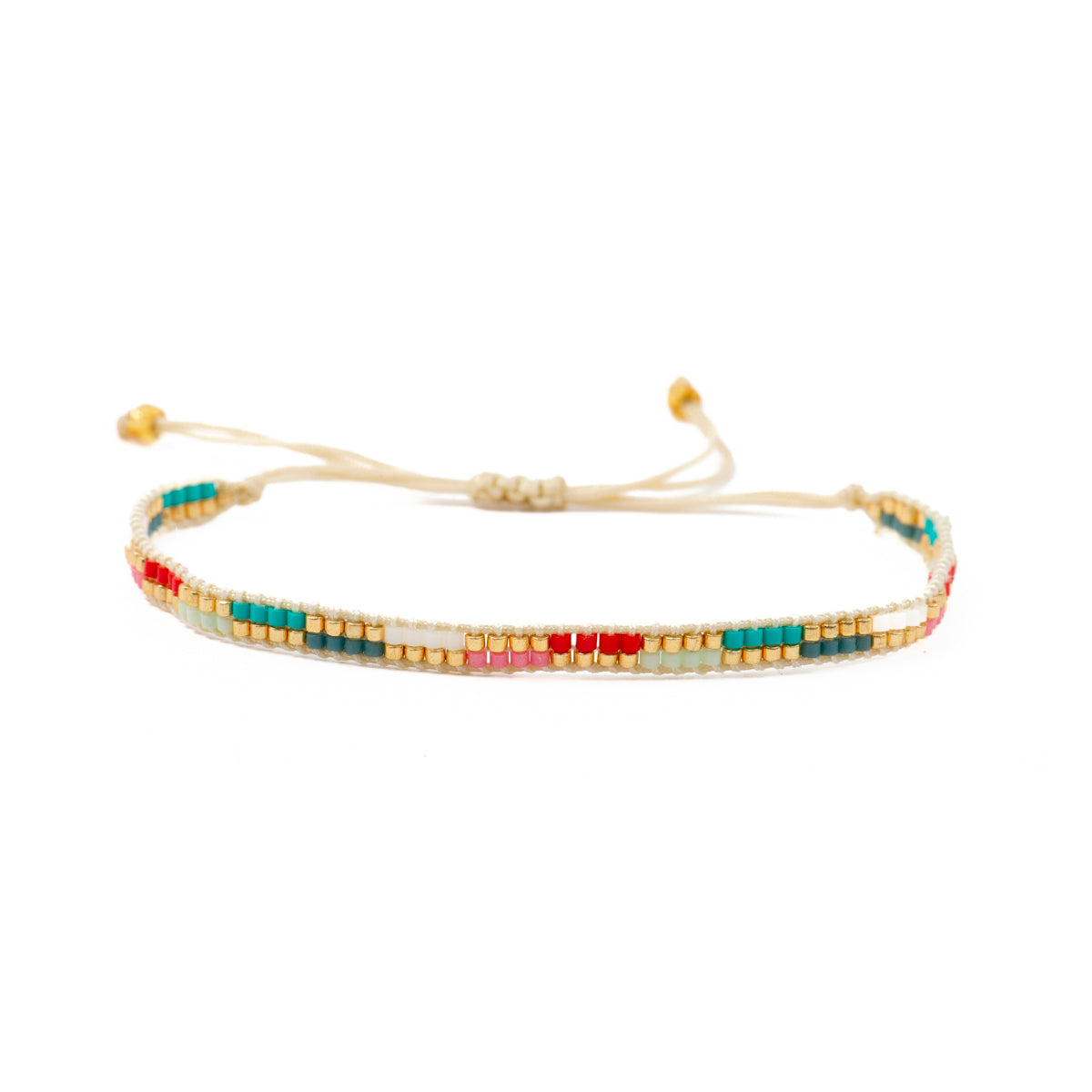 Pulsera con Cristal Multicolor acabado oro 18k - Anlako