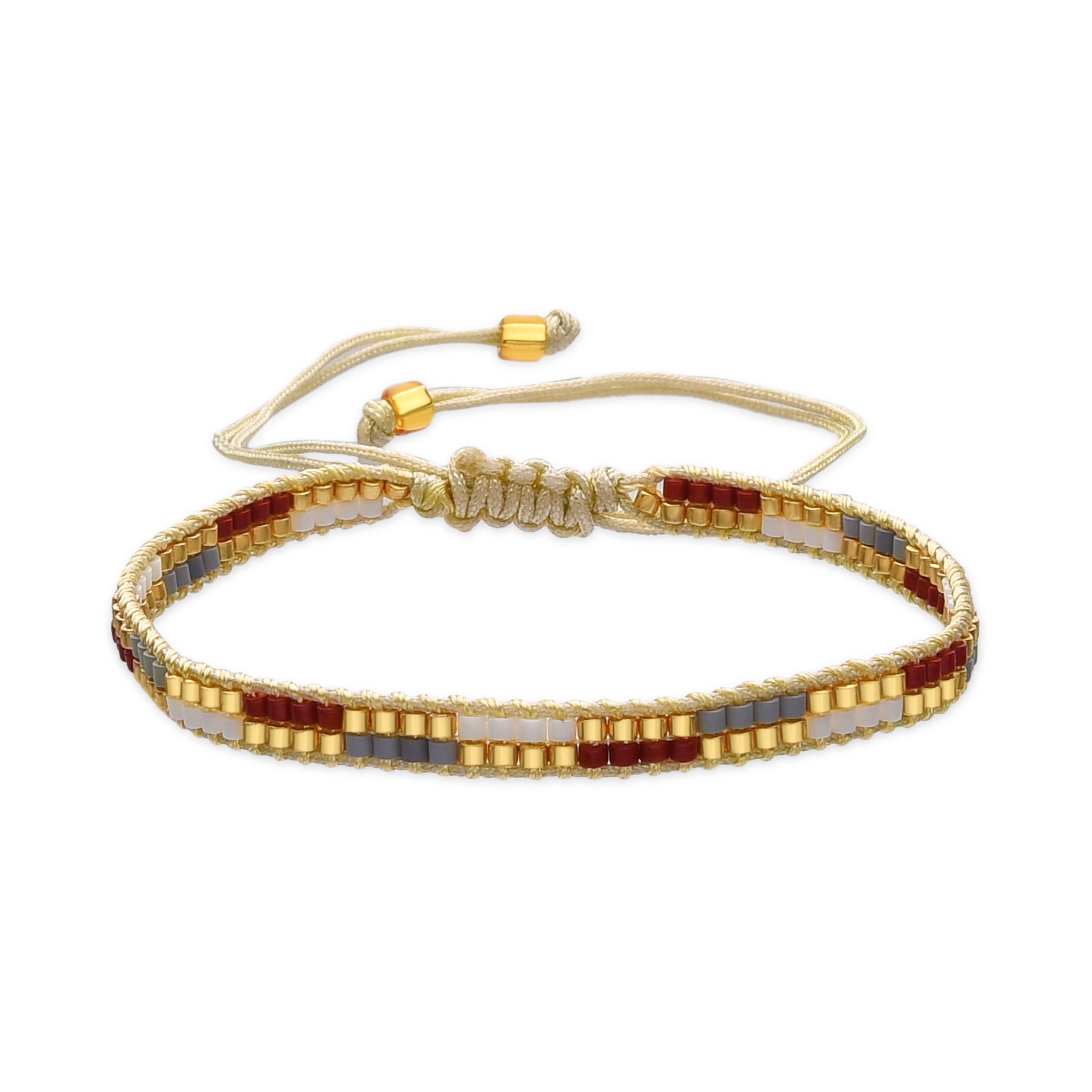 Pulsera con Cristal Multicolor acabado oro 18k - Anlako