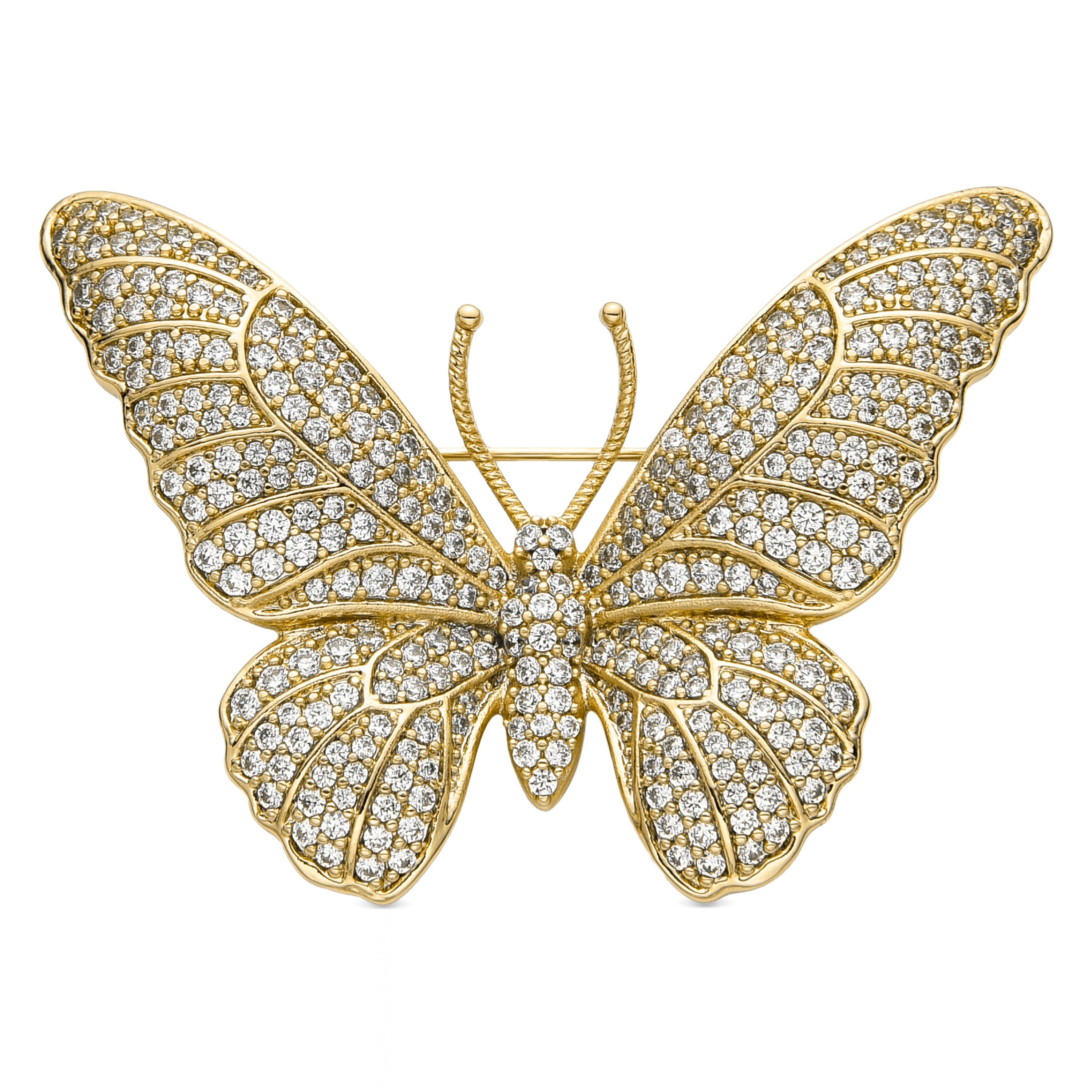 Spilla con Zirconia Brillante finitura oro 18k - Binde