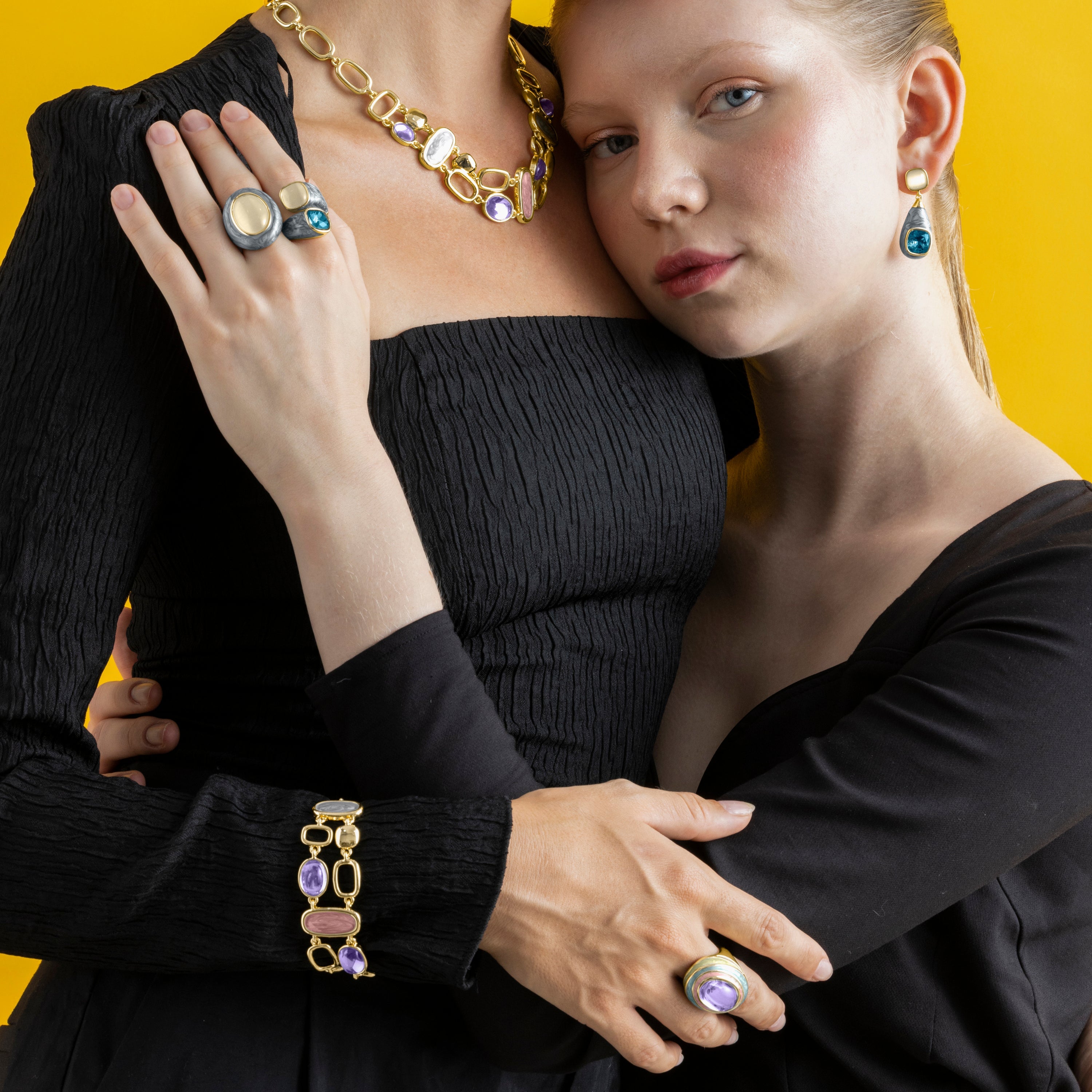 Bracelet en laque multicolore finition or 18k - Laido