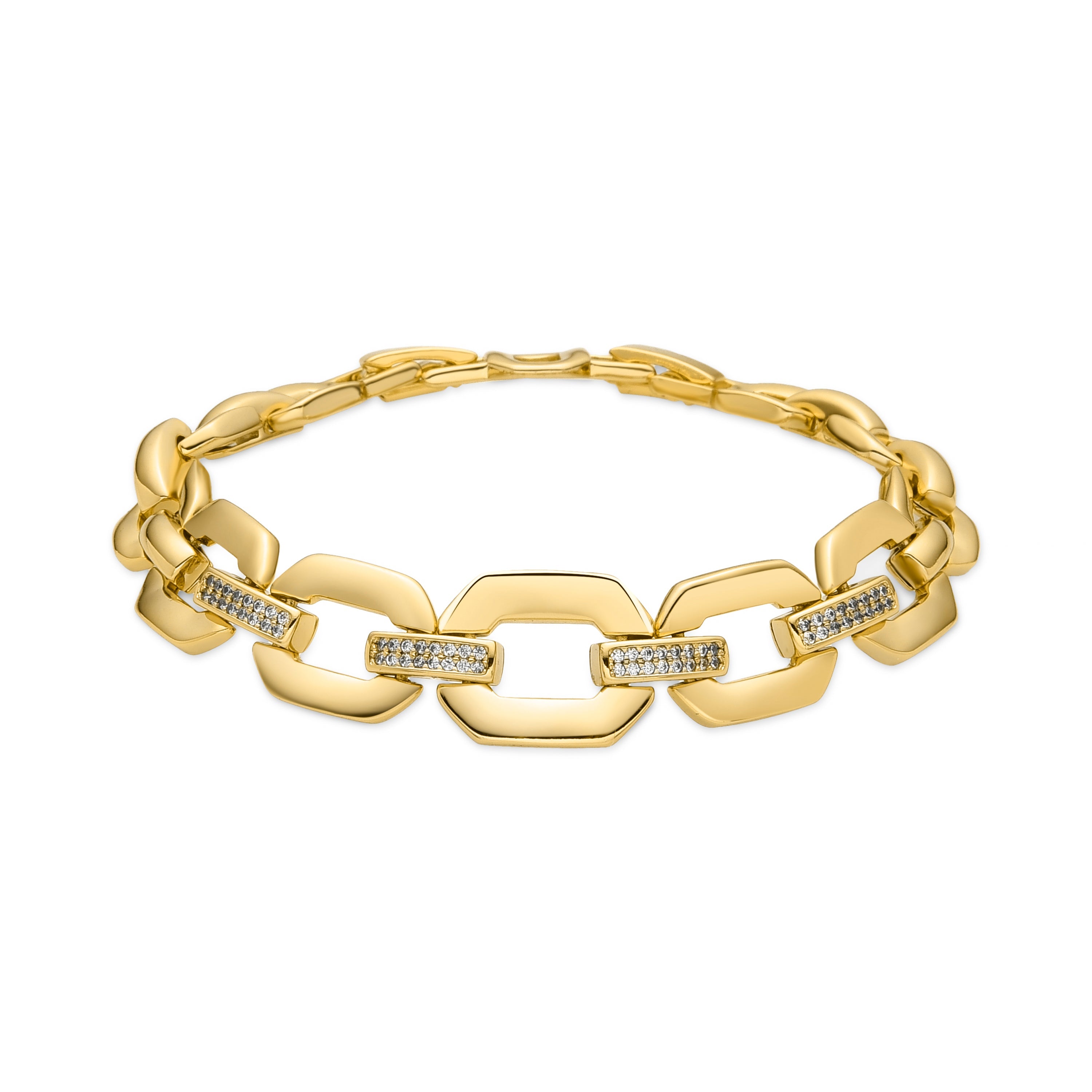 Bracelet avec Zirconium Brillant finition or 18k - Wigne