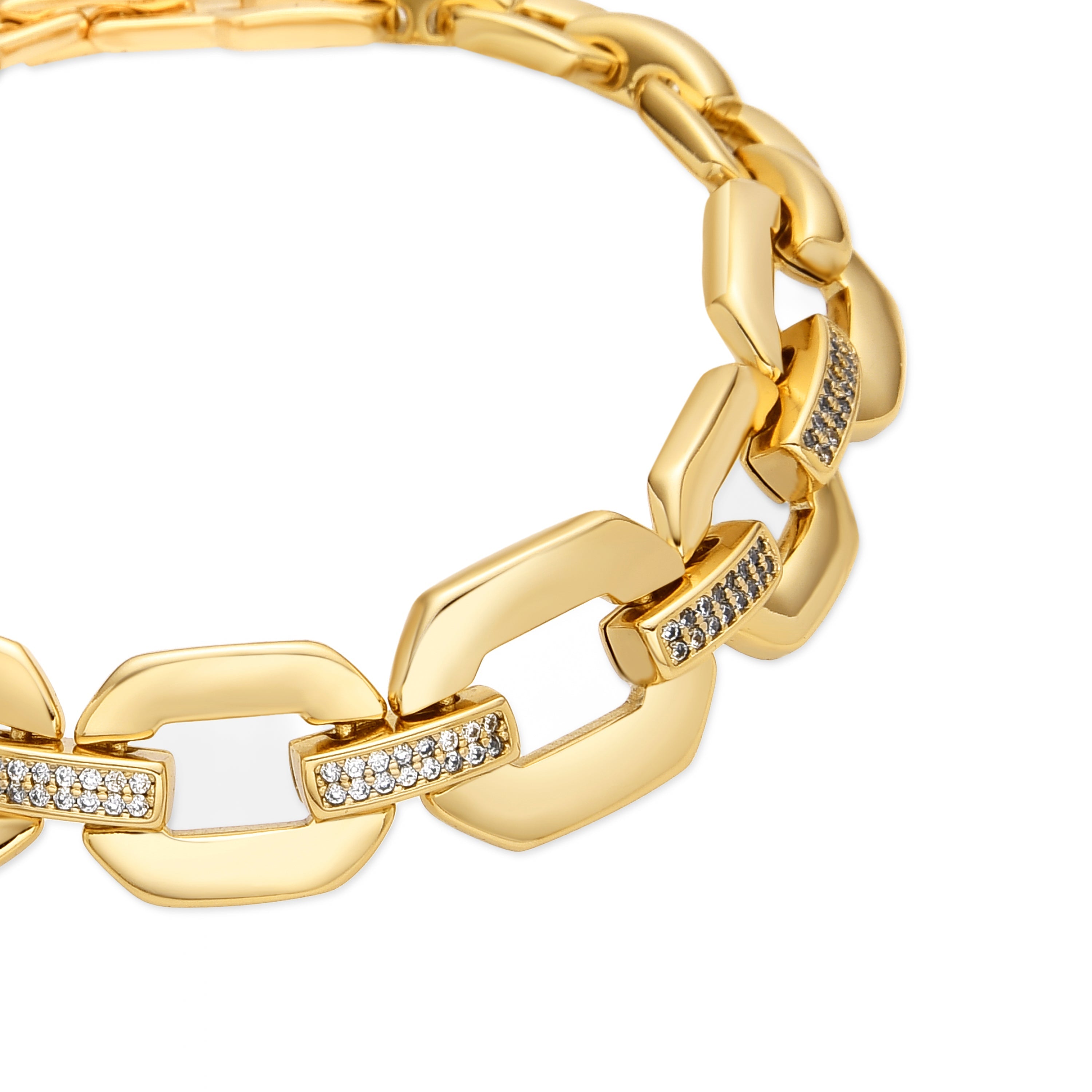 Bracelet avec Zirconium Brillant finition or 18k - Wigne