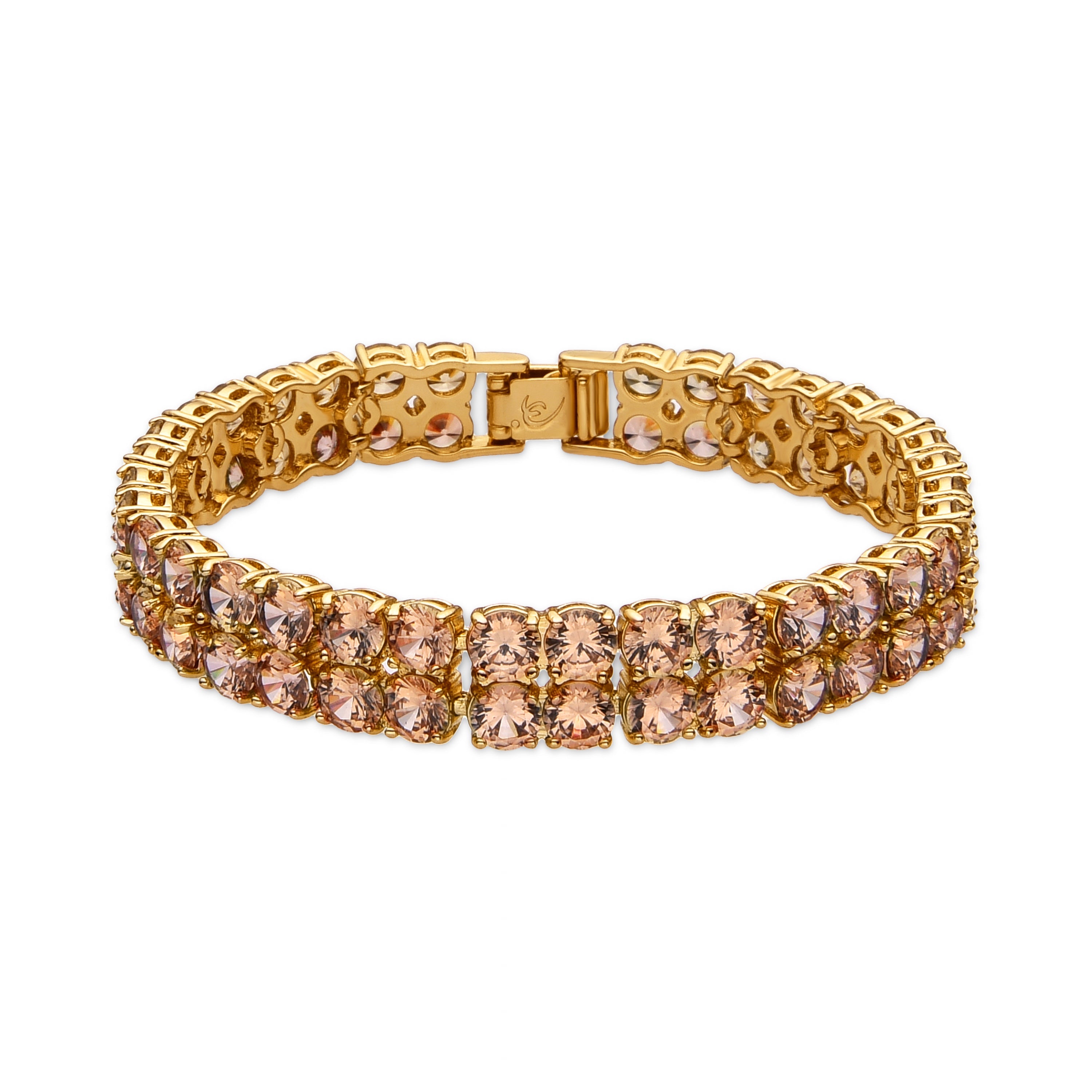 Pulsera con Circonita Brillante acabado oro 18k - Oyal