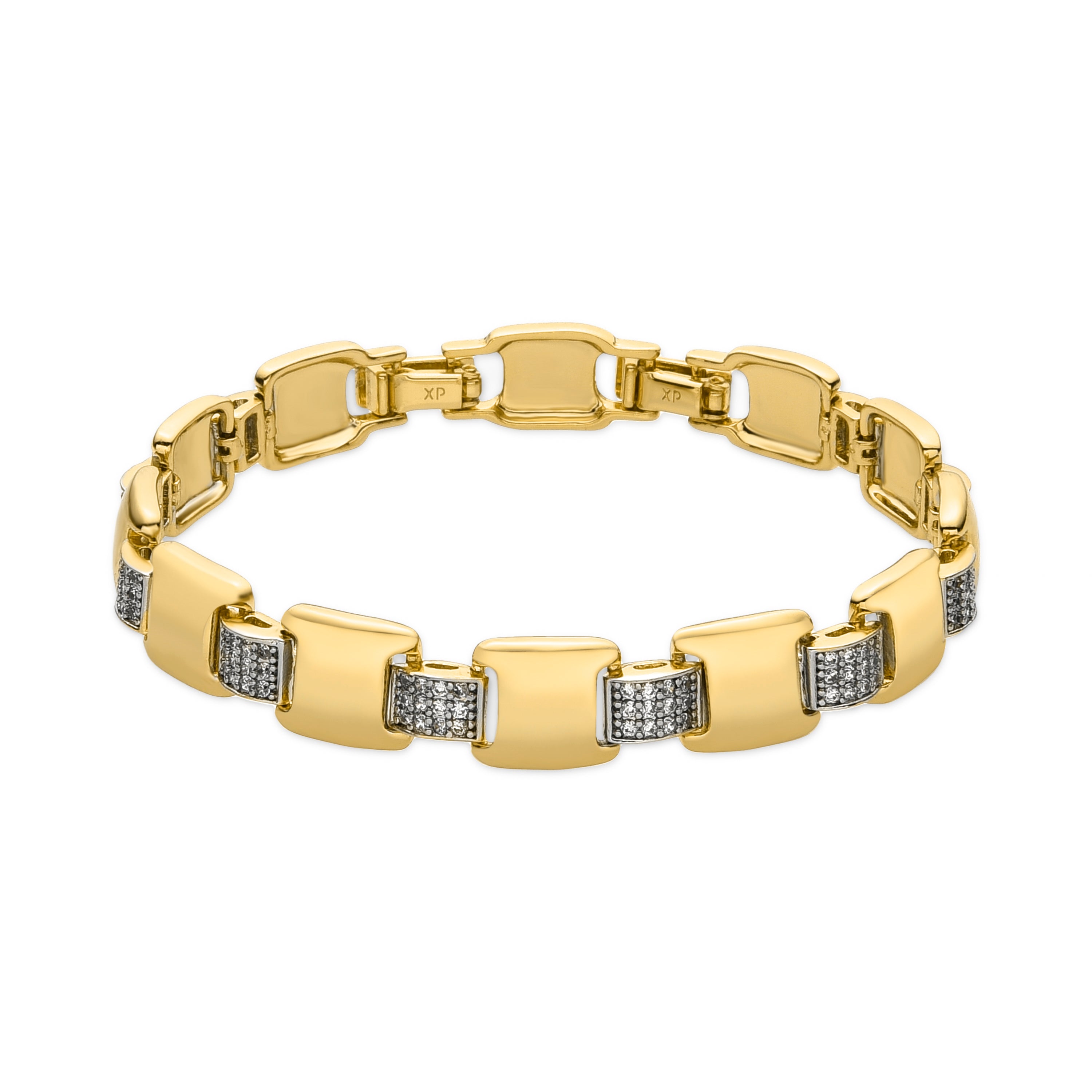 Pulsera con Circonita Brillante acabado oro 18k - Sured