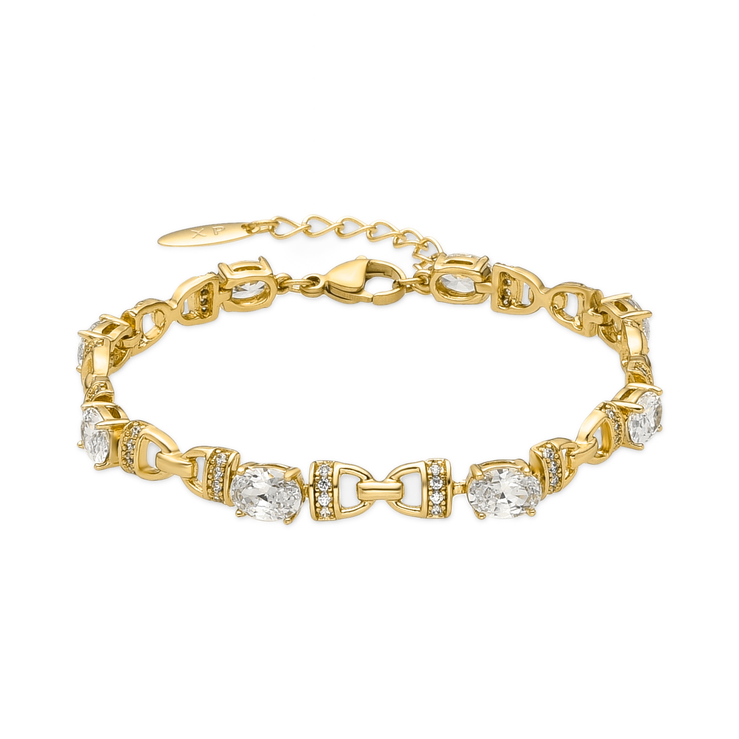 Bracciale con Zirconia Brillante finitura oro 18k - Naxa