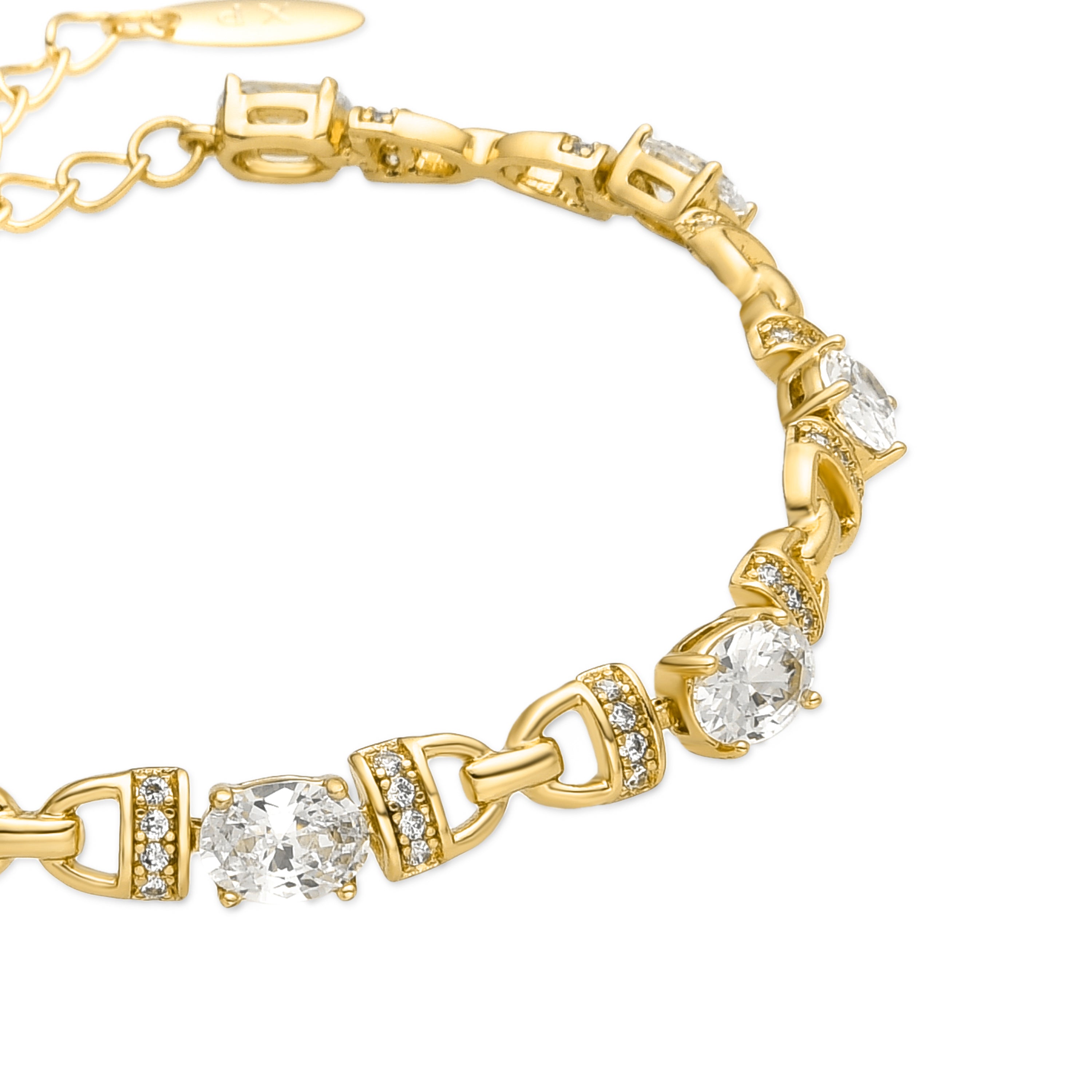 Bracciale con Zirconia Brillante finitura oro 18k - Naxa