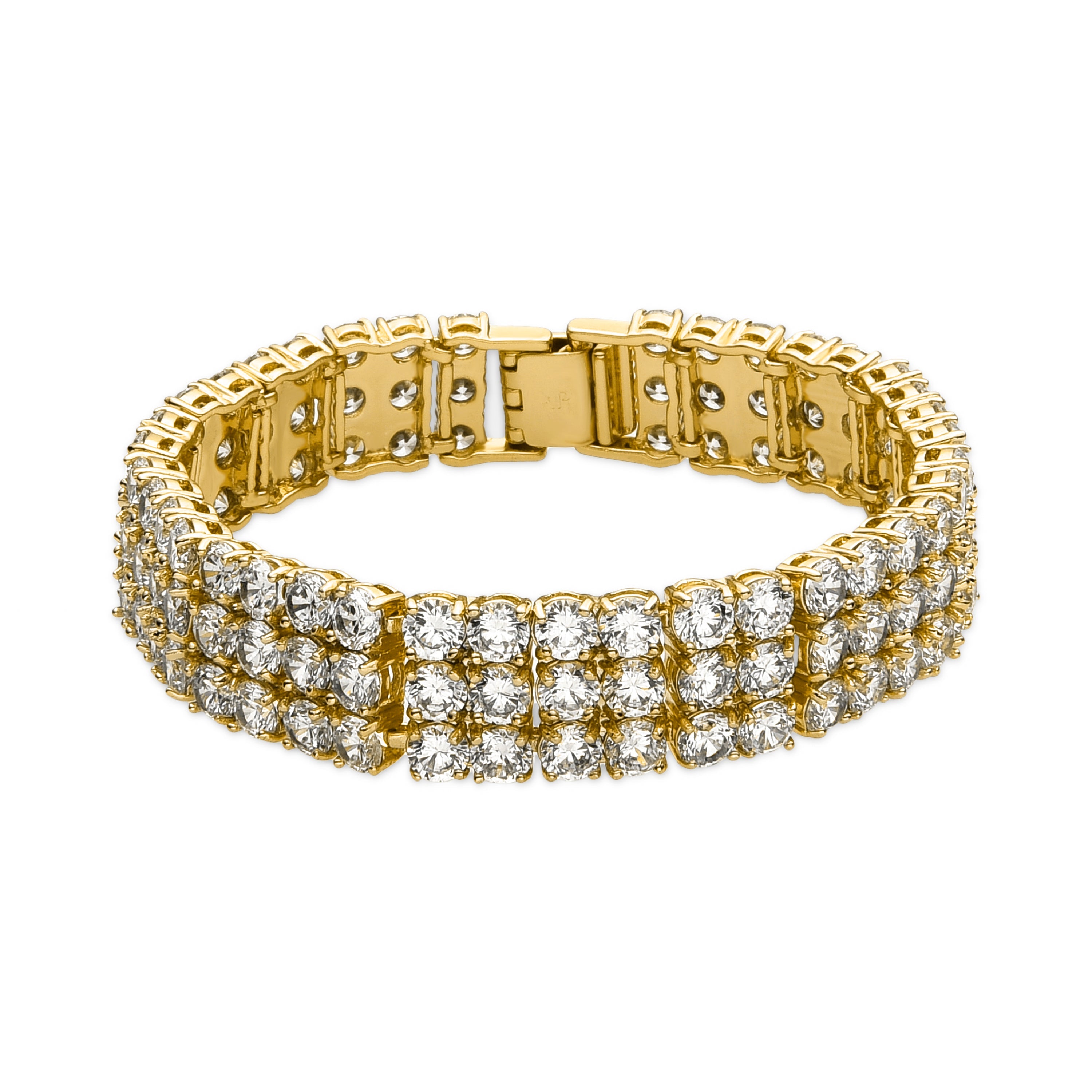 Bracciale con Zirconia Brillante finitura oro 18k - Adel