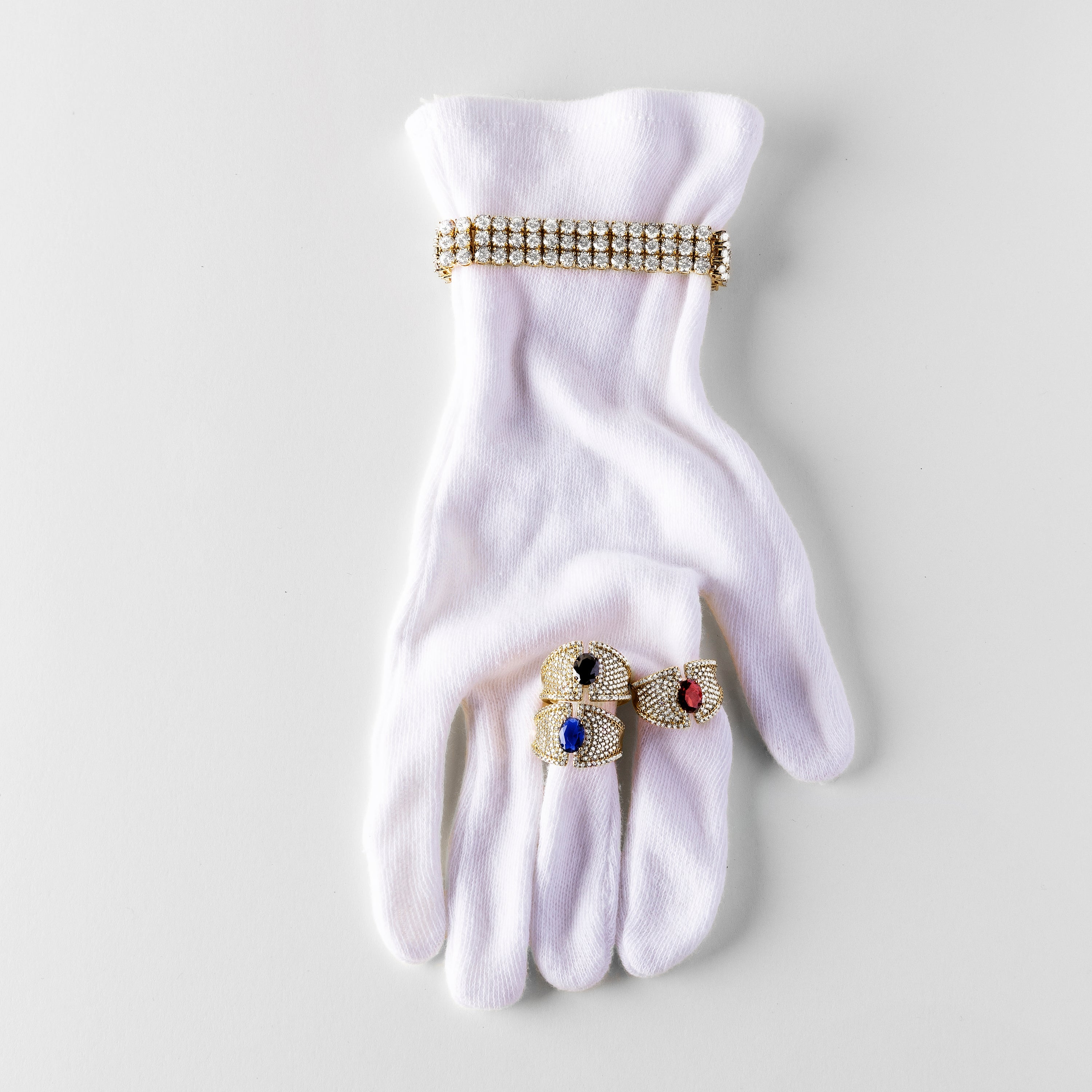 Bracciale con Zirconia Brillante finitura oro 18k - Adel