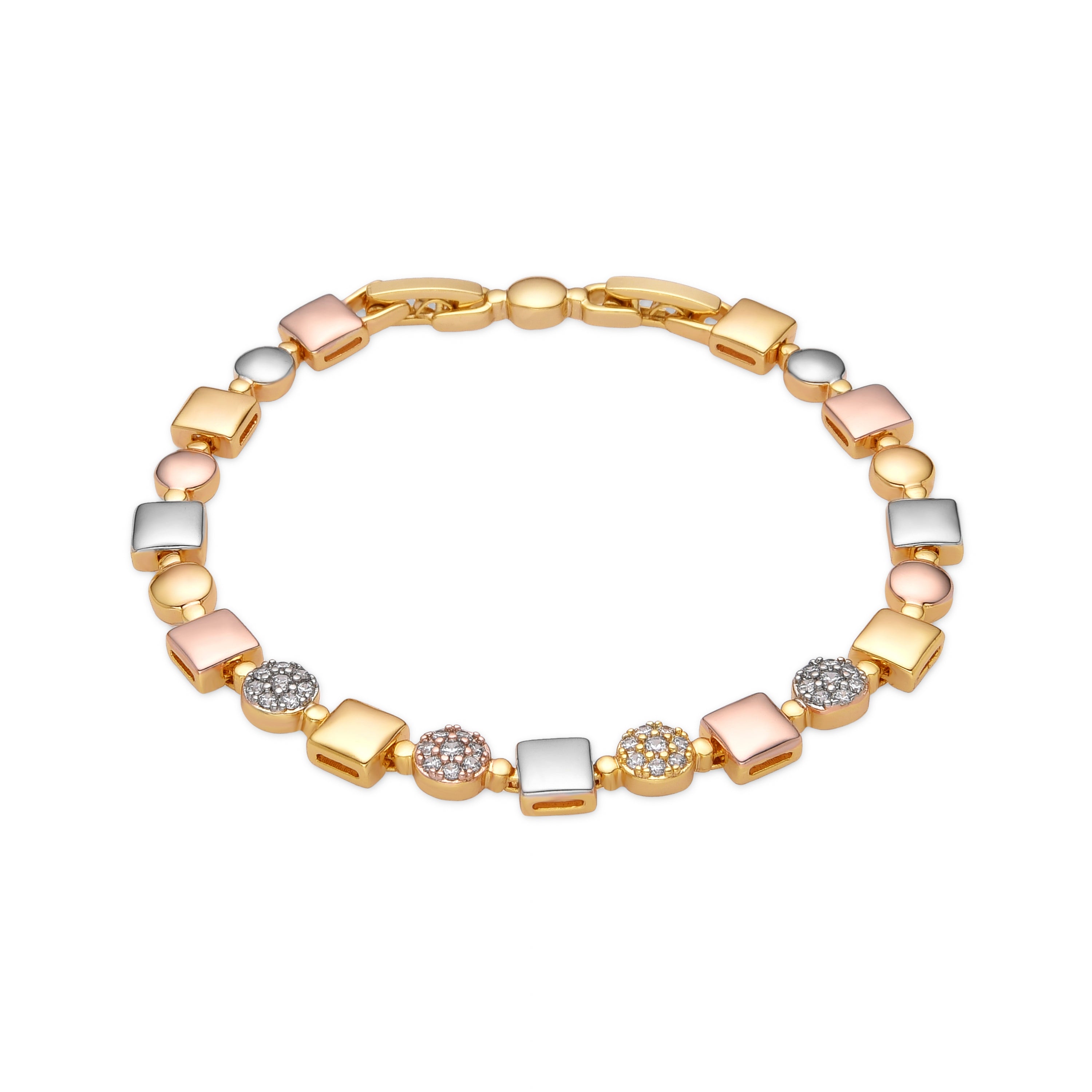 Bracciale con Zirconia Brillante finitura oro 18k - Diabri