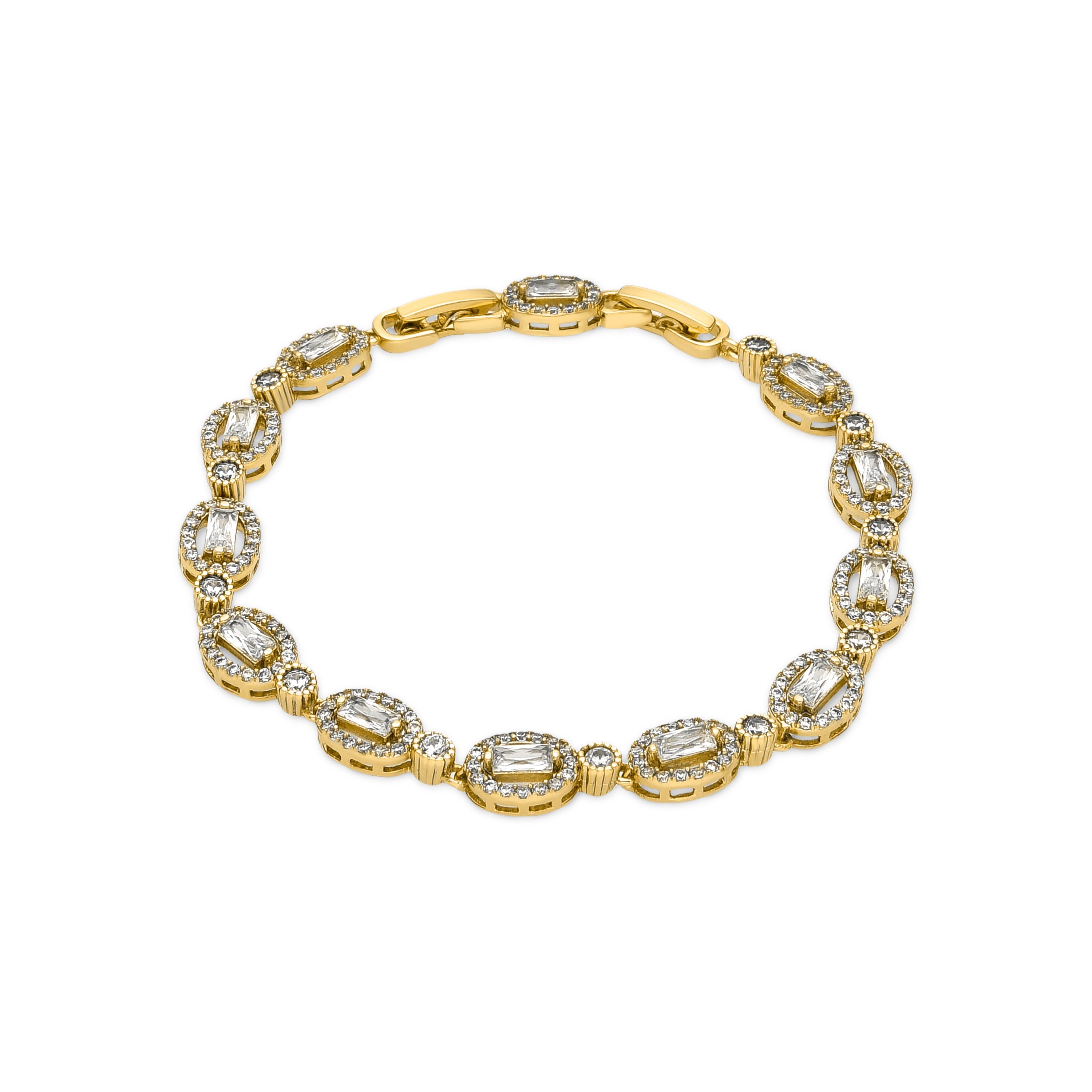 Bracciale con Zirconia Brillante finitura oro 18k - Nidul