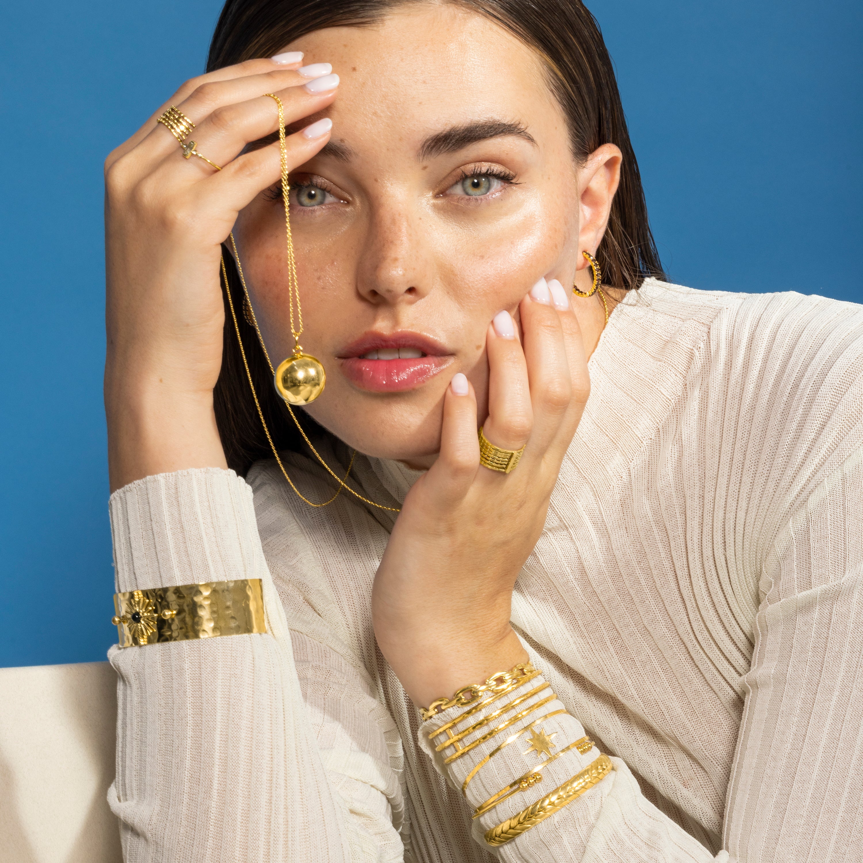 Pulsera acabada en oro amarillo 18K - Tyrod
