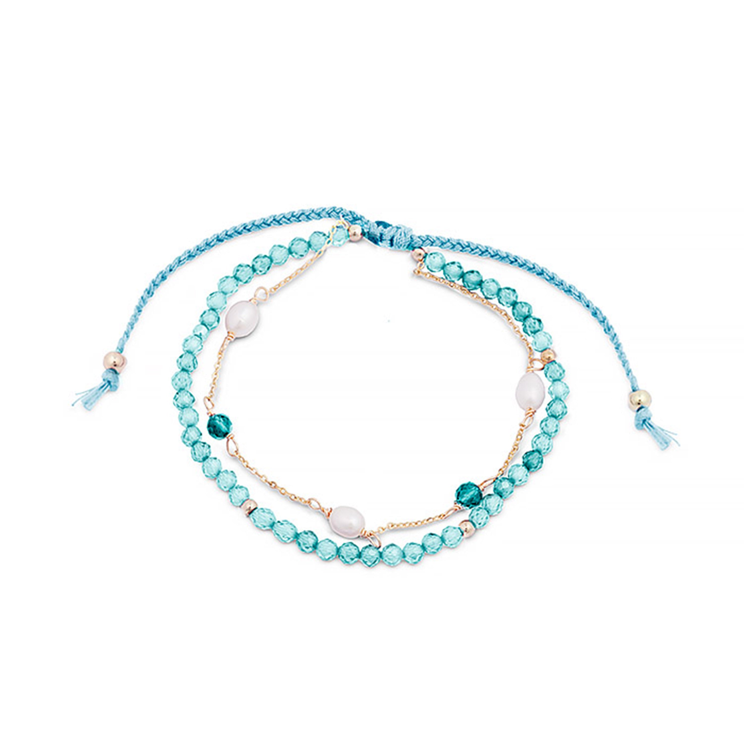 Pulsera de Amazonita acabada en oro amarillo 18K - Athat