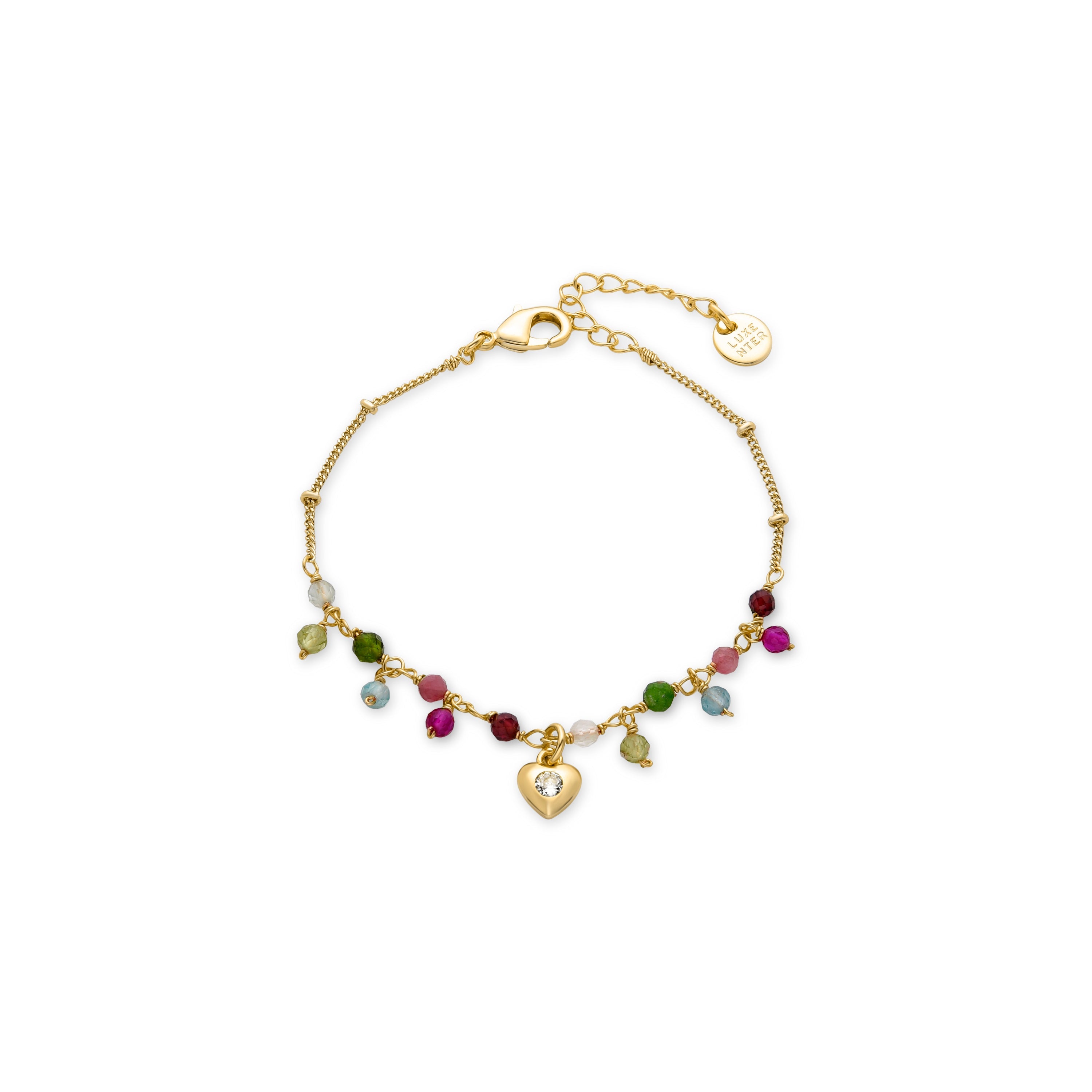 Pulsera de Cristal Morado acabada en oro amarillo 18K - Wyrm