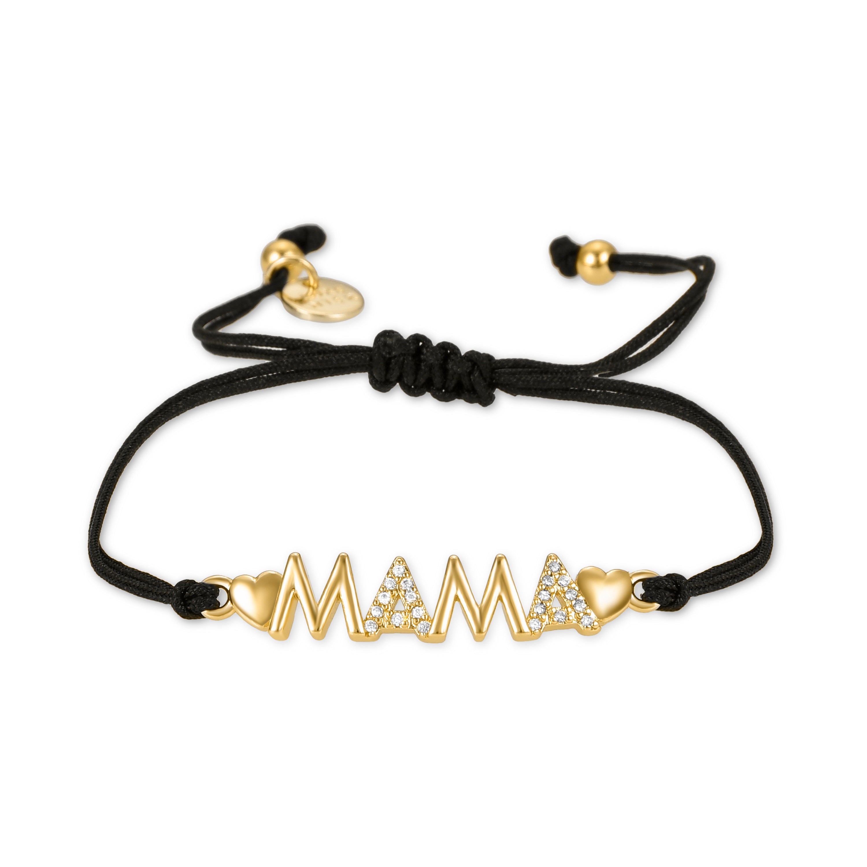 Pulsera de Circonita Brillante acabada en oro amarillo de 18K - Mamá