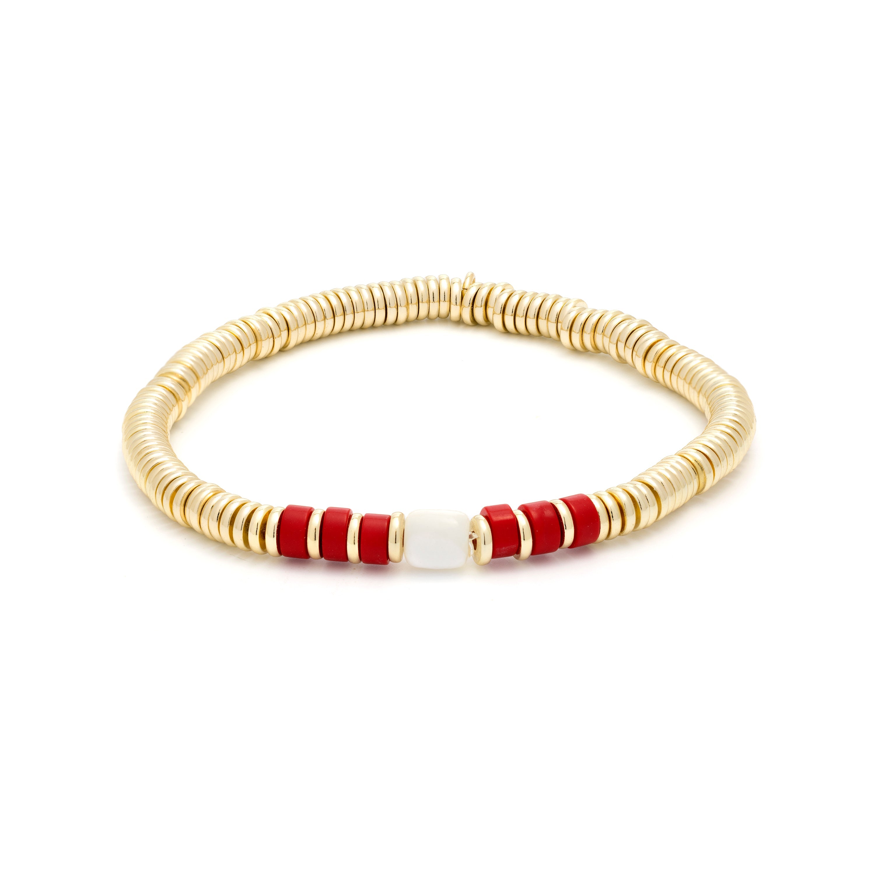 Armband aus Koralle mit 18K Gelbgold-Finish - Sumuna