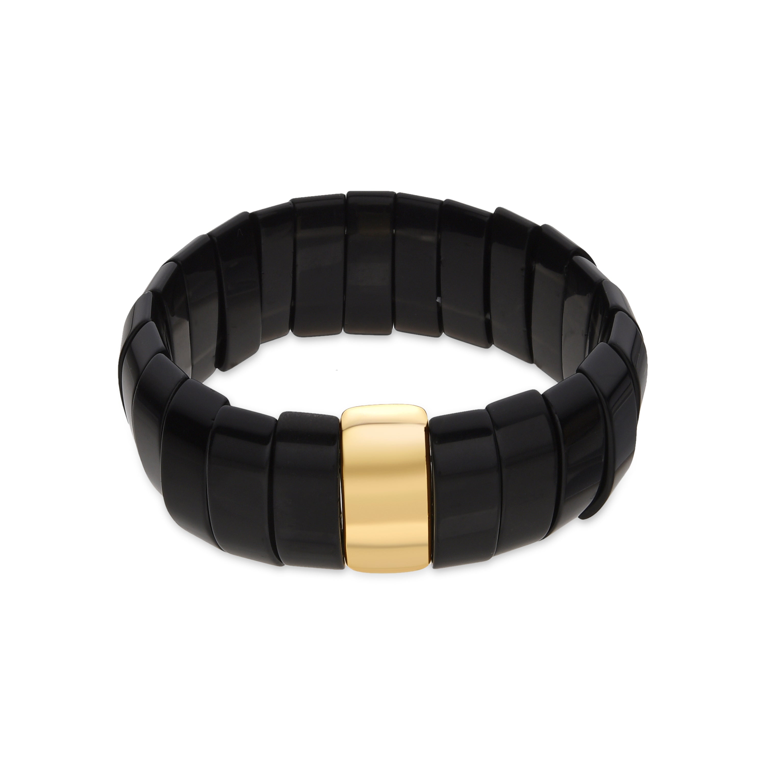 Pulsera con Onix acabado oro 18k - Olahte