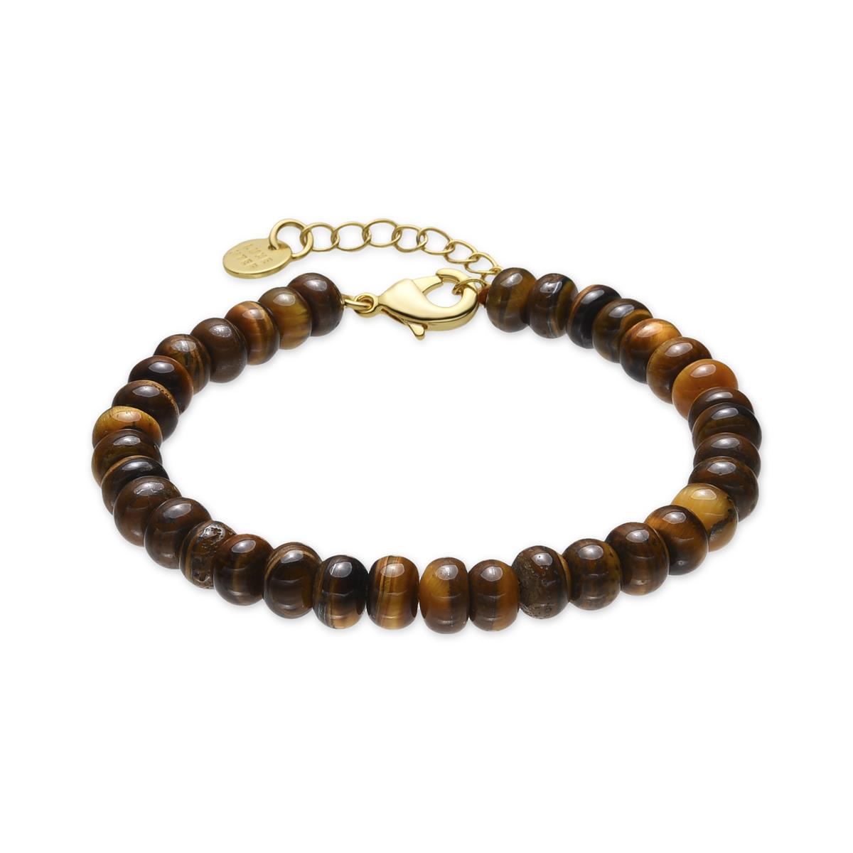 Pulsera con Ojo de Tigre acabado oro 18k - Lessy