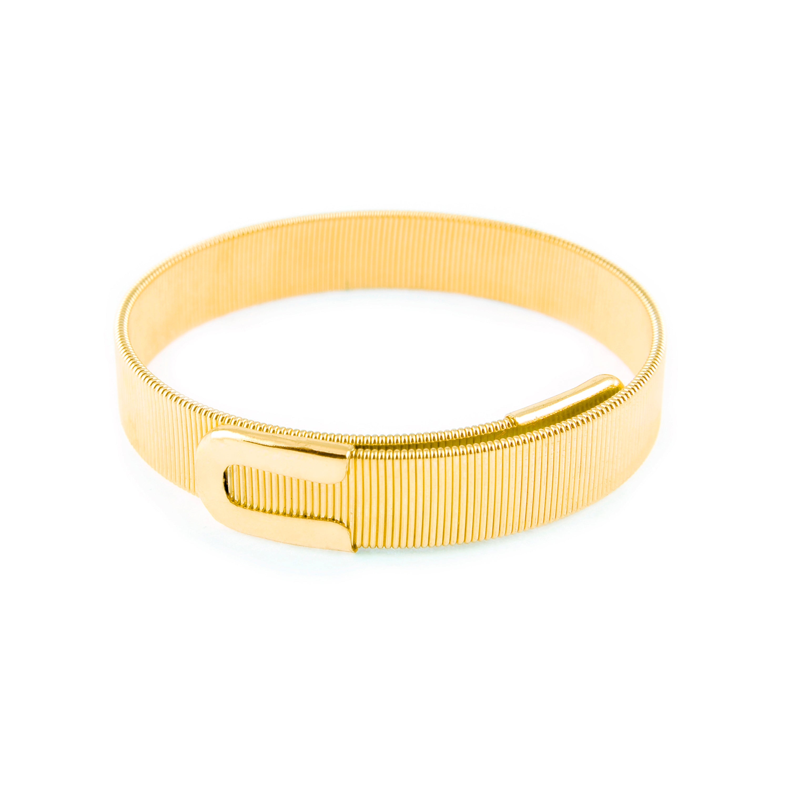 Pulsera acabada en oro amarillo 18K - Onika