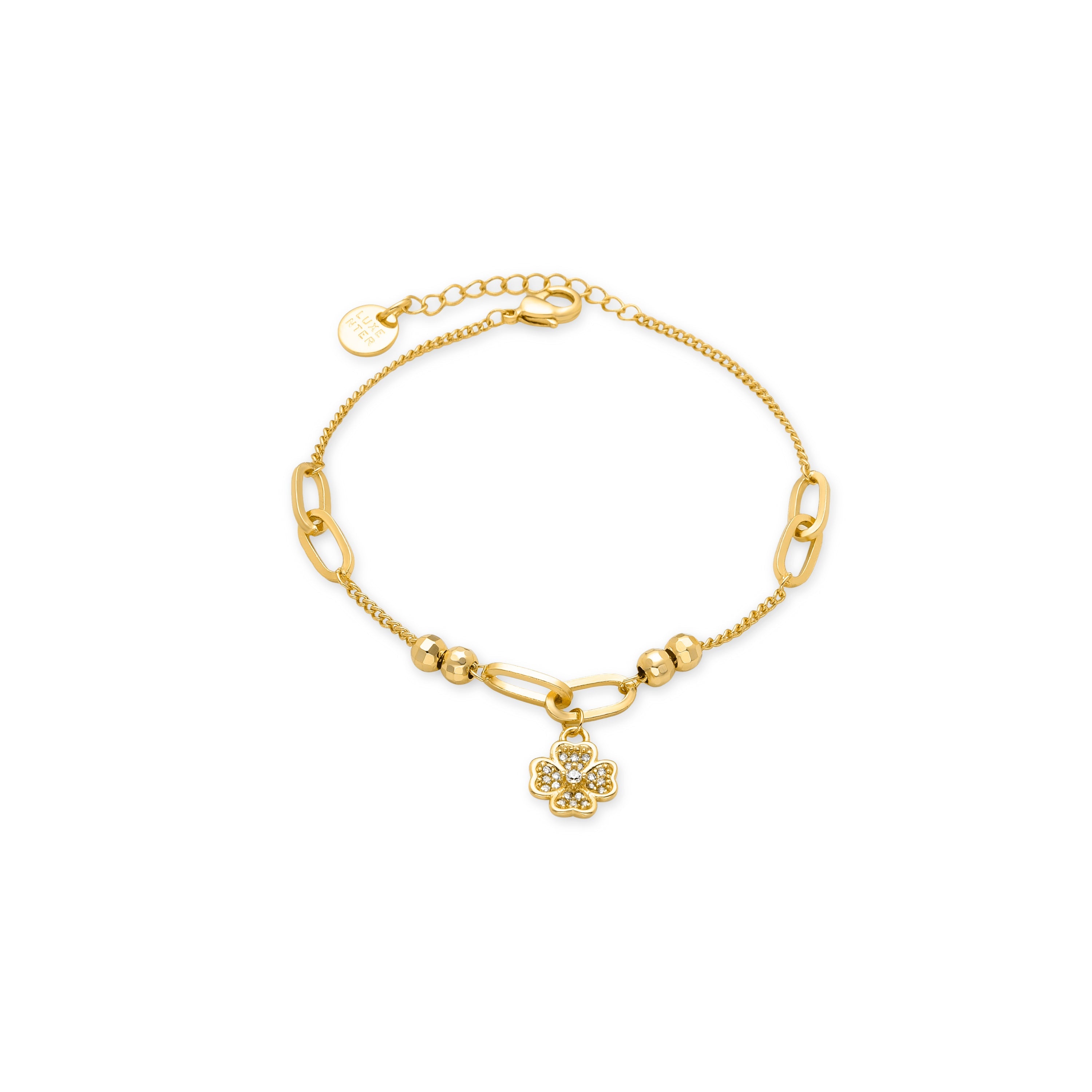 Pulsera de Circonita Brillante acabada en oro amarillo 18K - Wilya