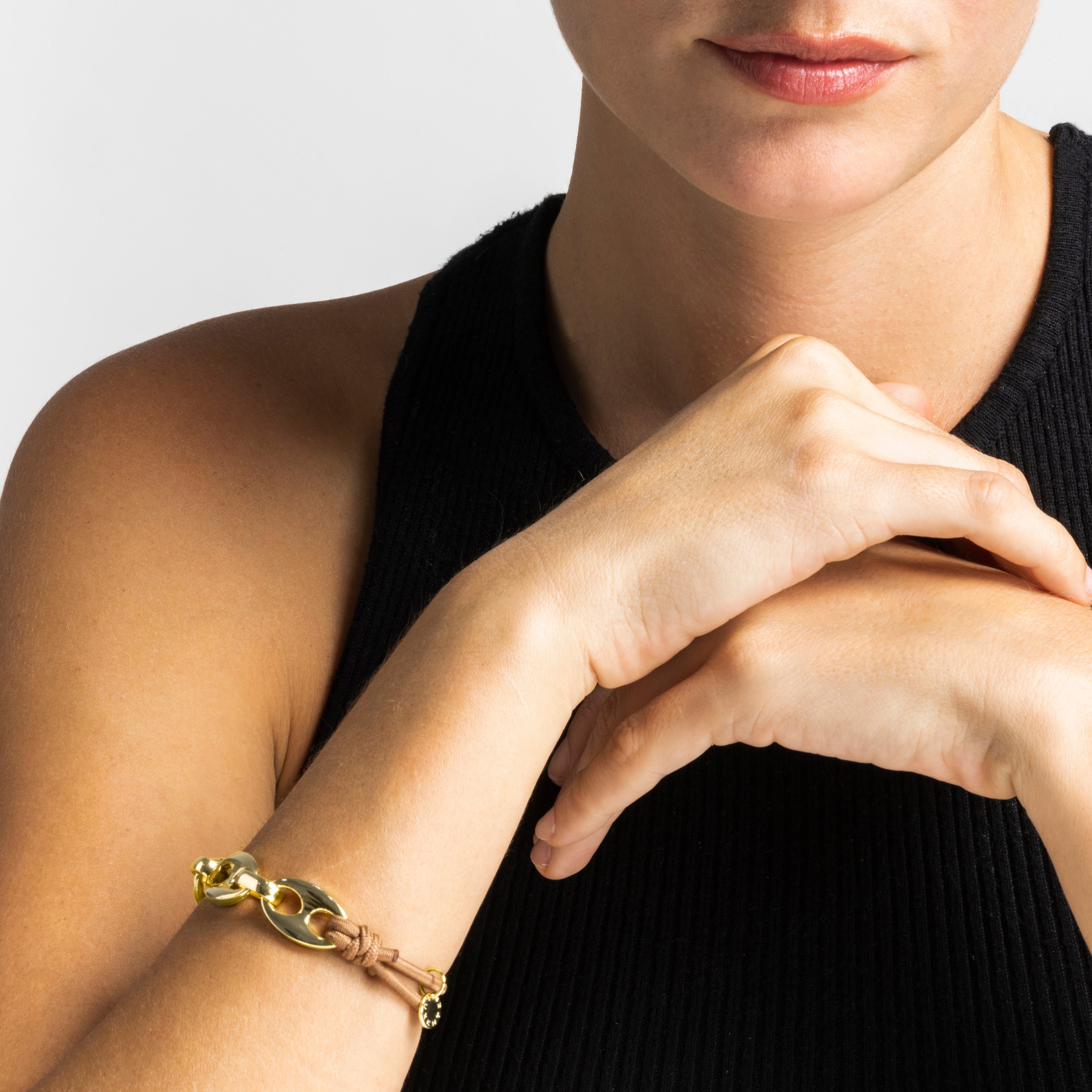 18K yellow gold finished hair tie - Neneus