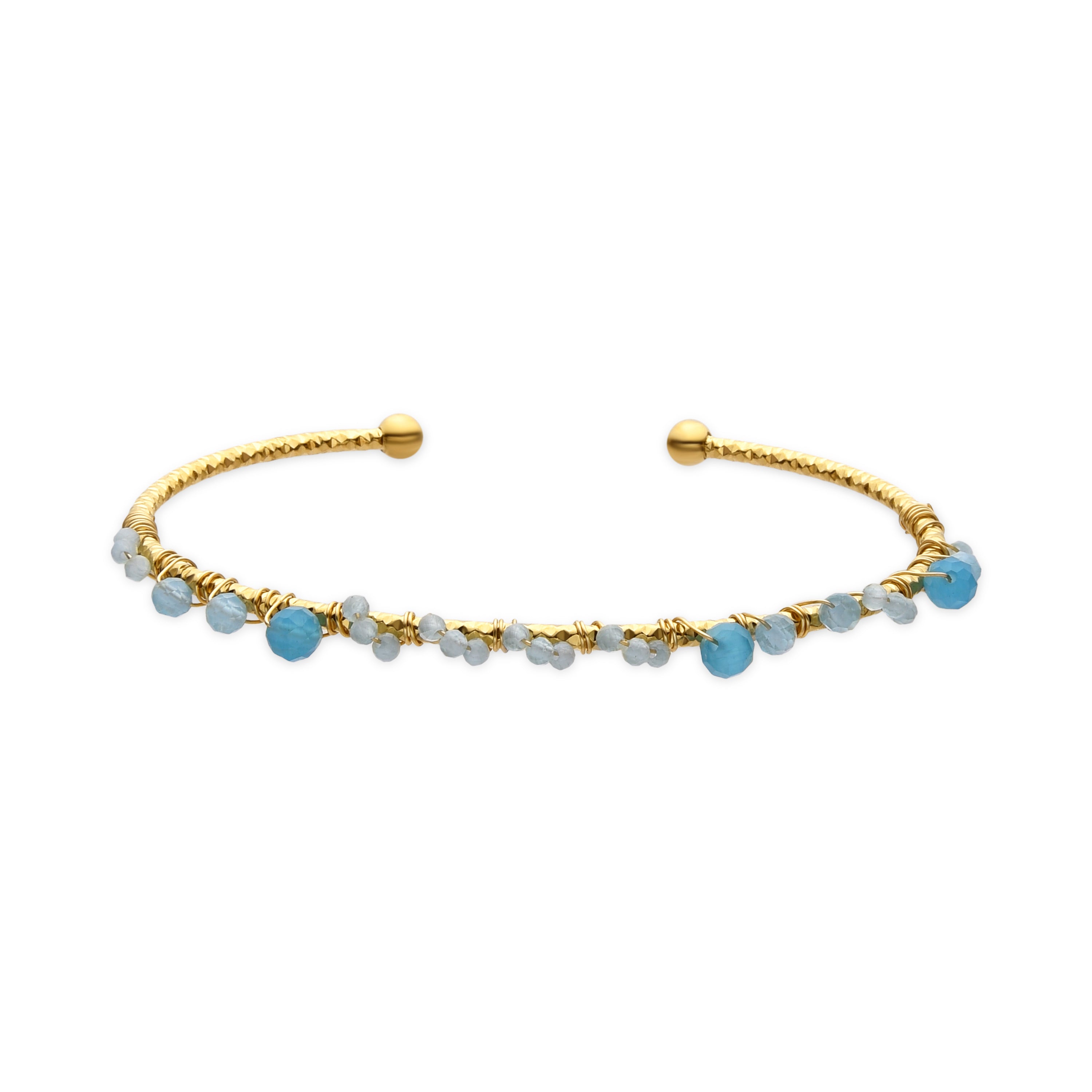 Bracelet with Brilliant Zirconia gold finish 18k - Yakde