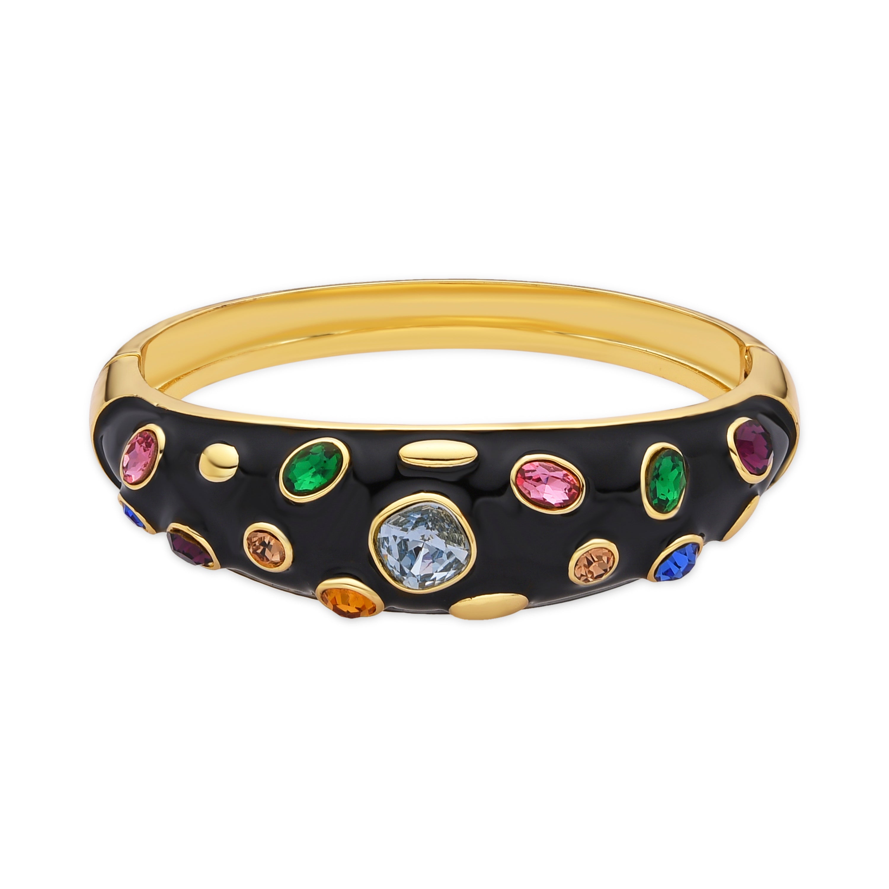 Bracelet avec laque noire finition or 18k - Yever
