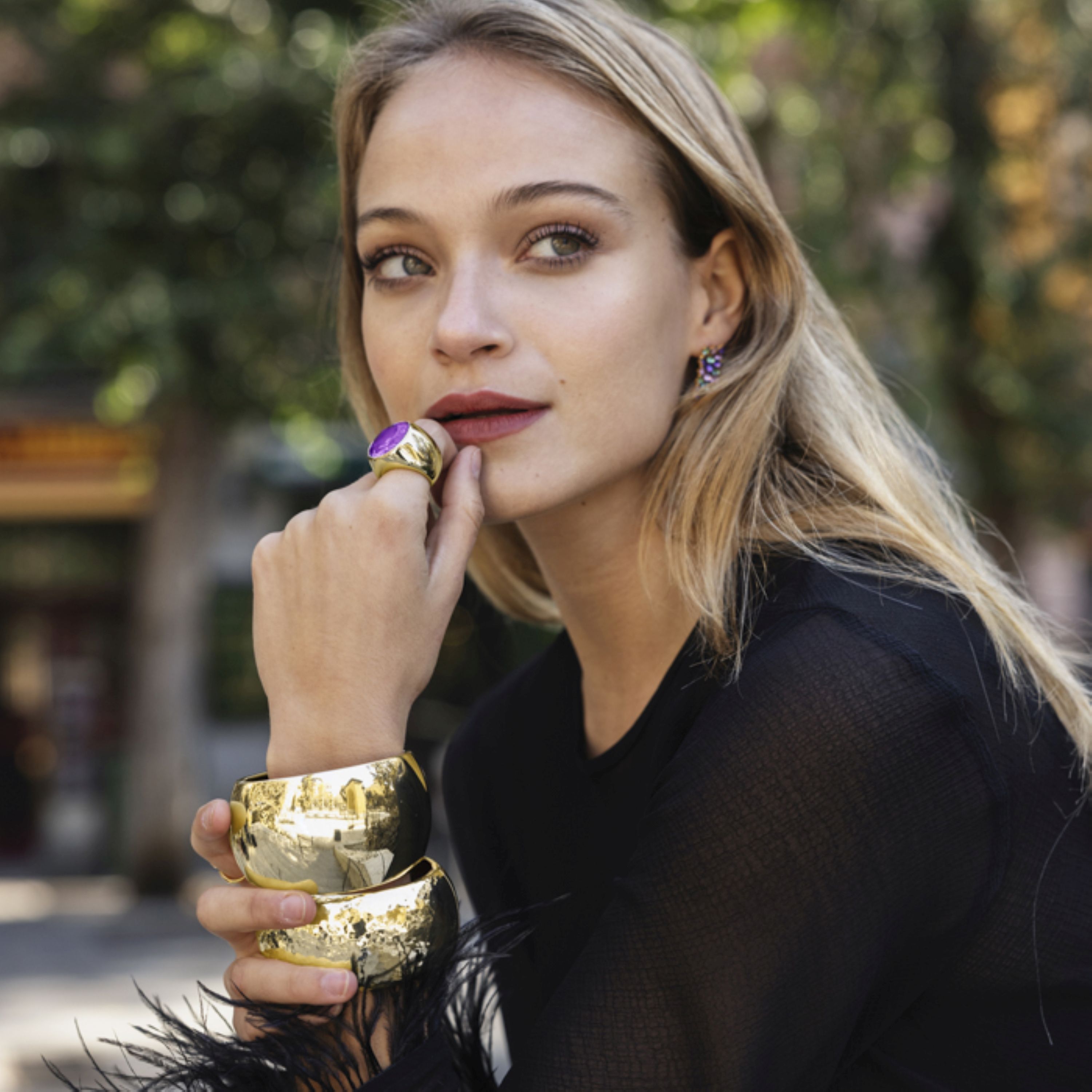 Pulsera acabada en oro amarillo 18K - Nolta