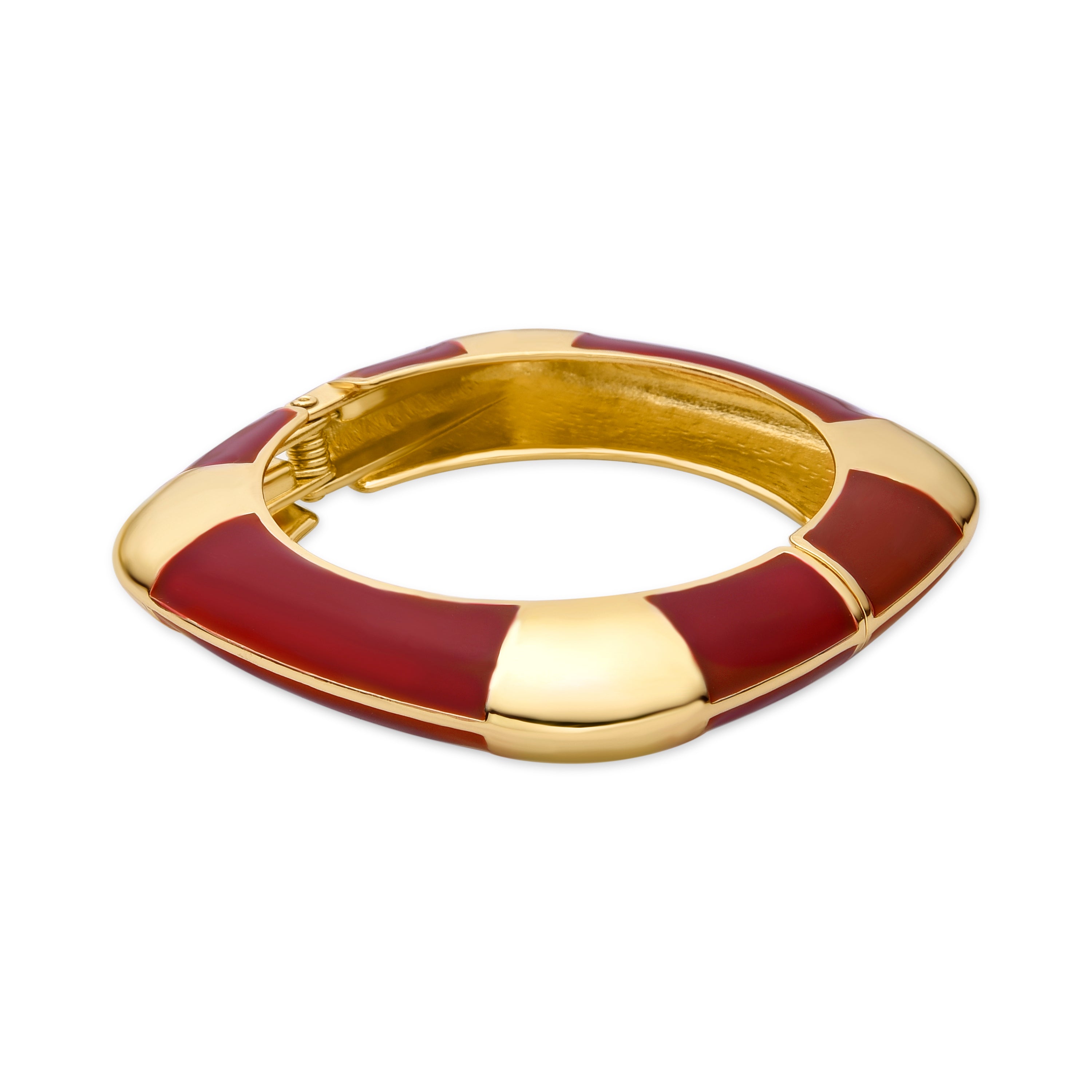 Bracelet en or jaune 18k et laque rouge - Souda