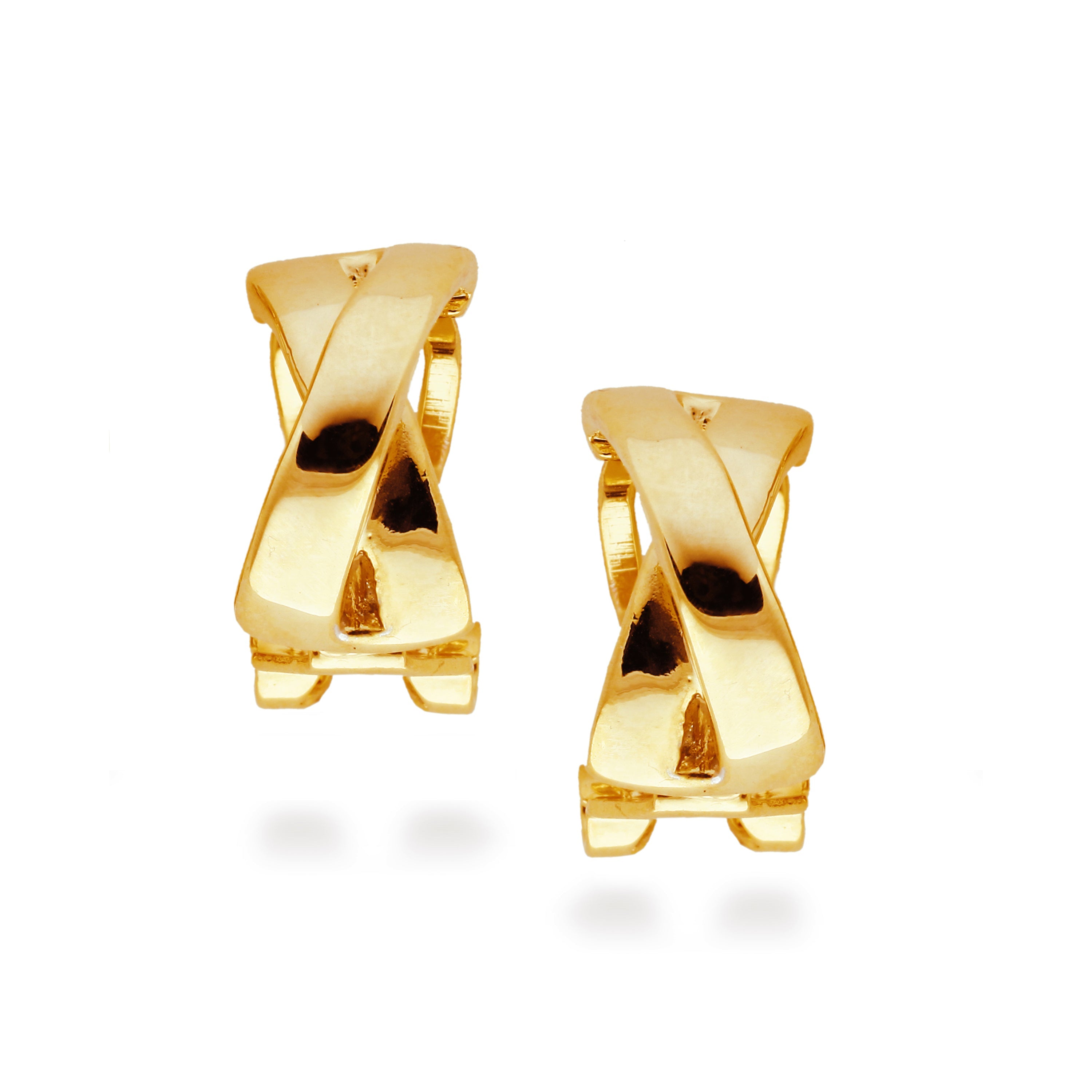 Pendientes acabados en oro amarillo 18K - Reina