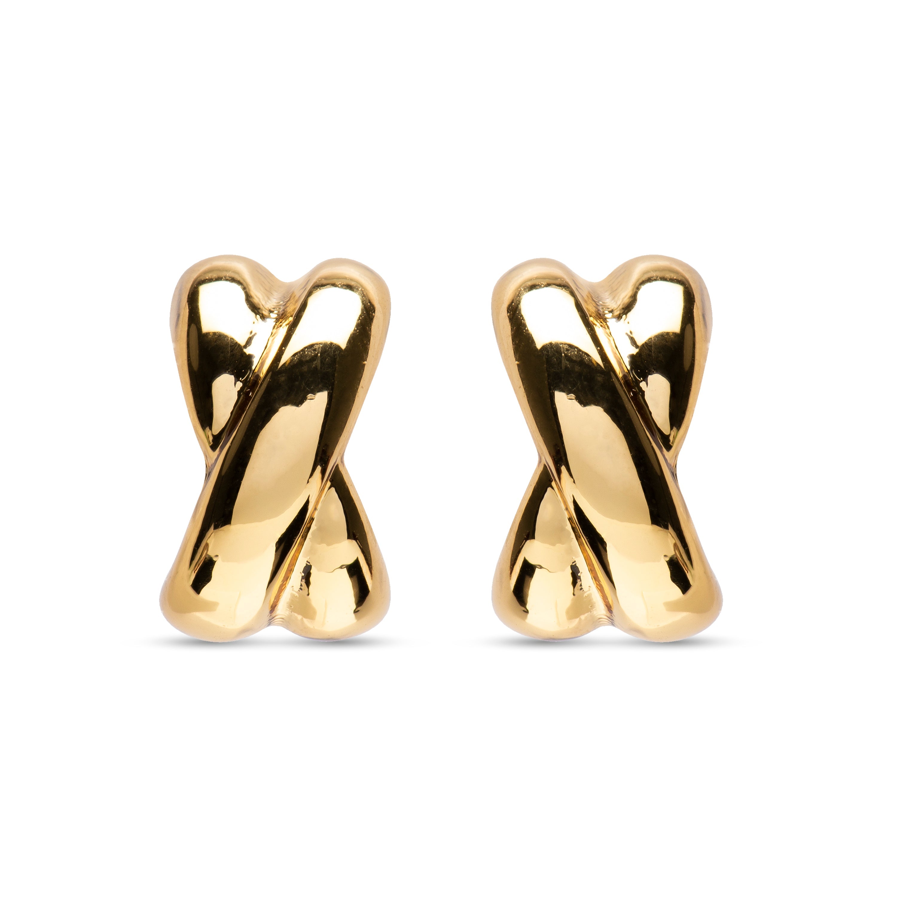 Pendientes acabados en oro amarillo 18K - Kuvuca